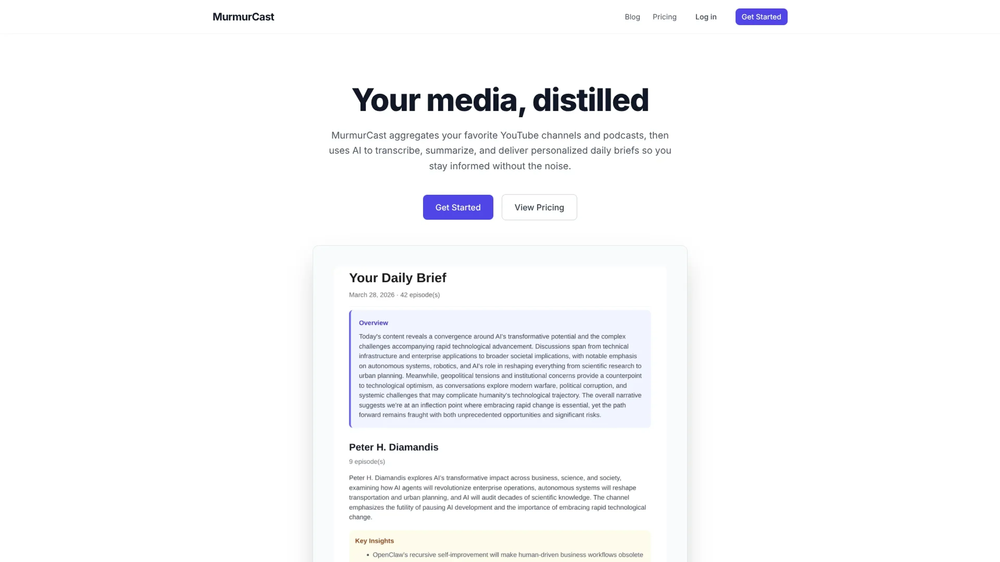 Image related to MurmurCast, an AI tool for summarizing text or documents.
