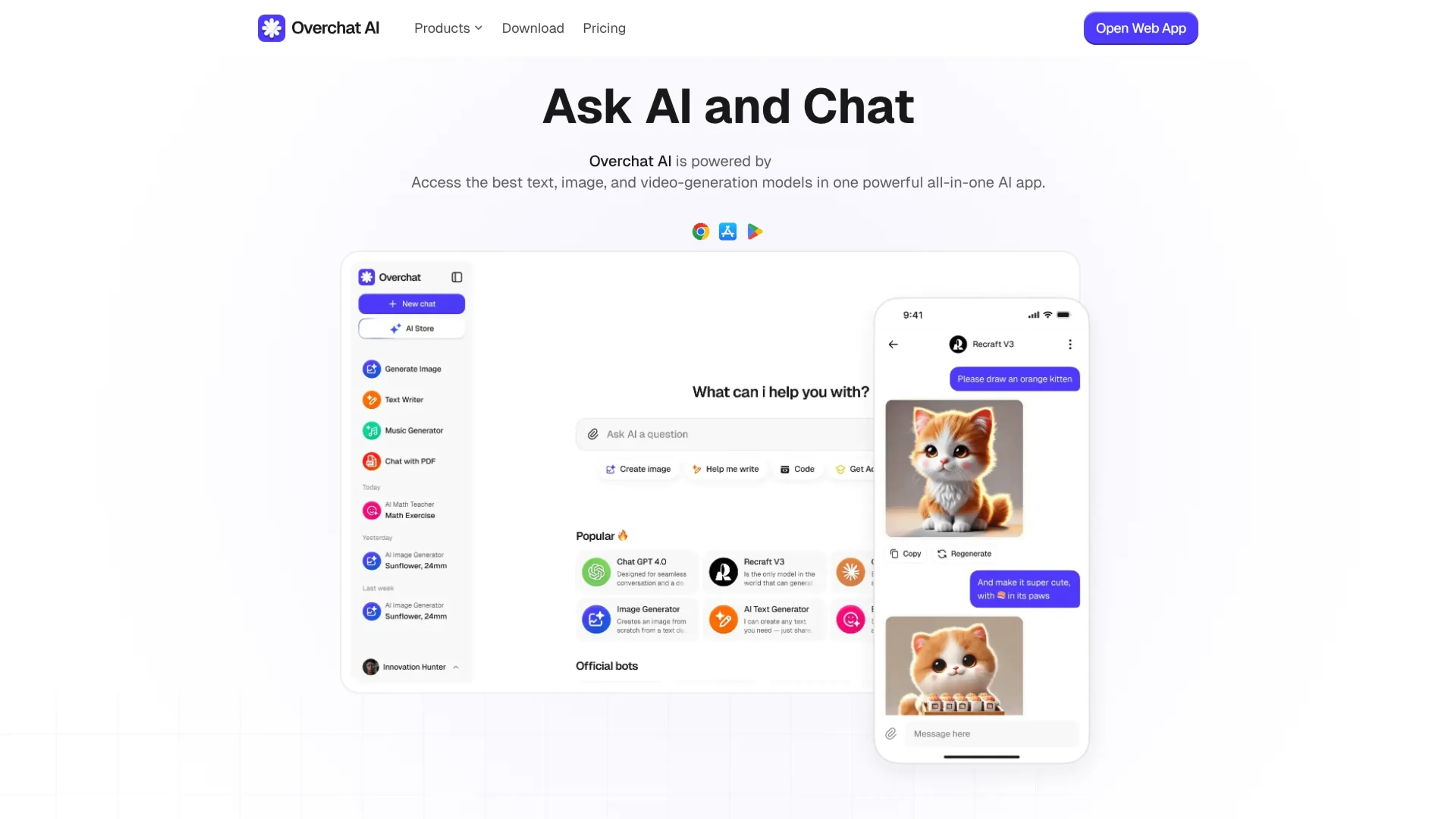 Image related to Overchat AI, an AI chatbot for conversations and customer interactions.
