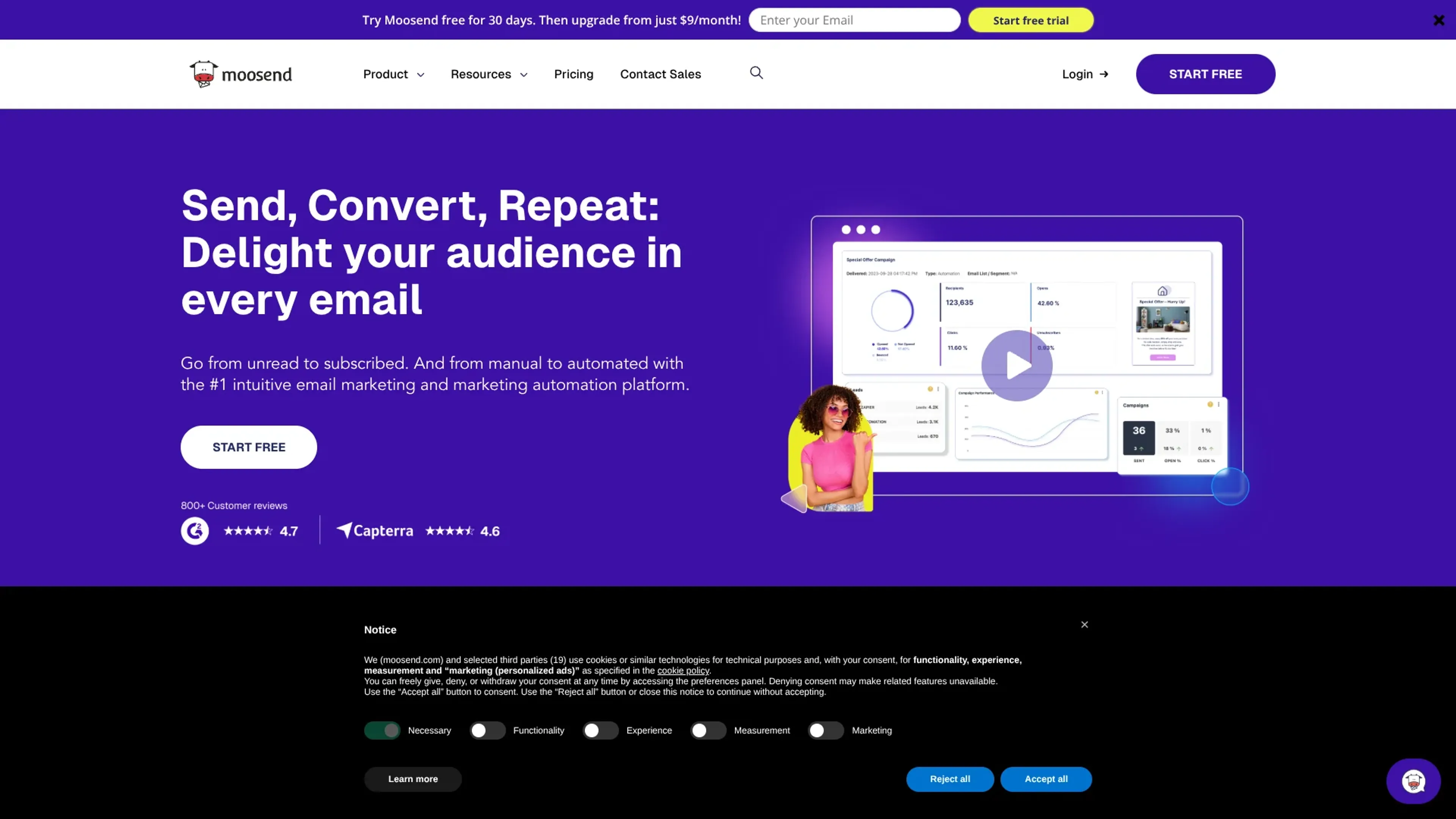 Image related to Moosend, an AI tool for automating and optimizing marketing tasks.