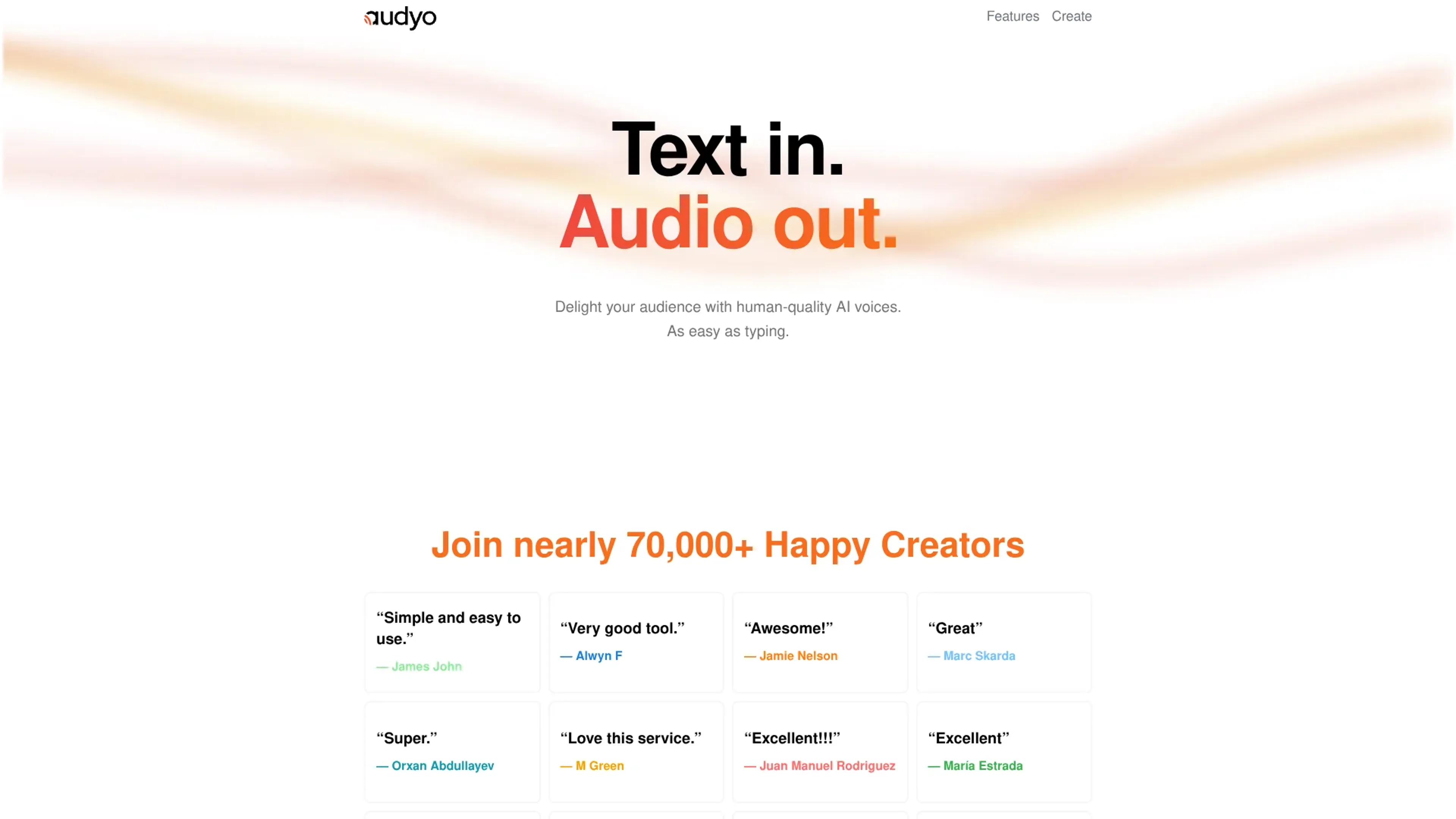 Image related to Audyo, an AI tool for converting text into natural-sounding speech.