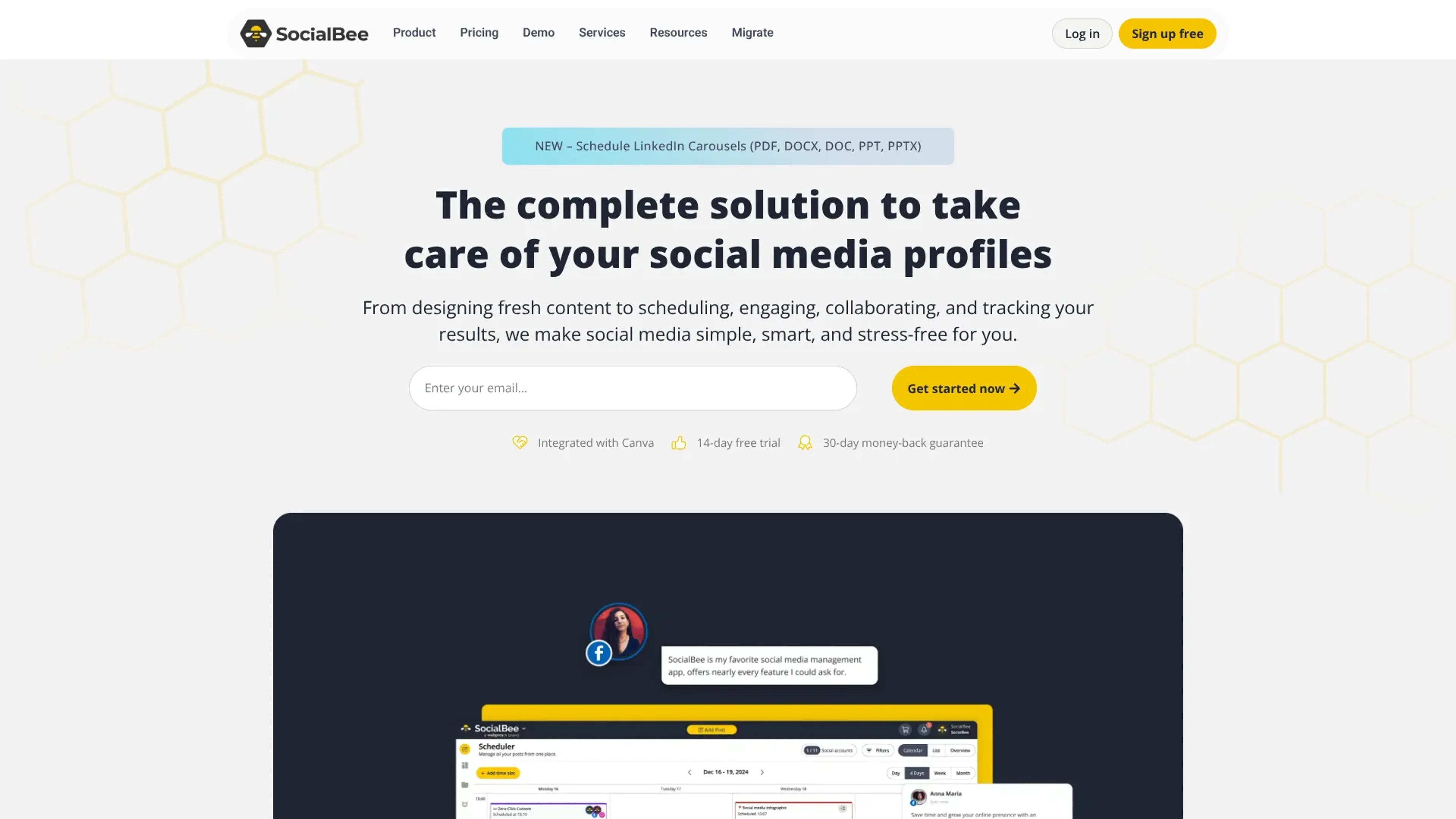 Image related to SocialBee, an AI tool for managing and creating social media content.