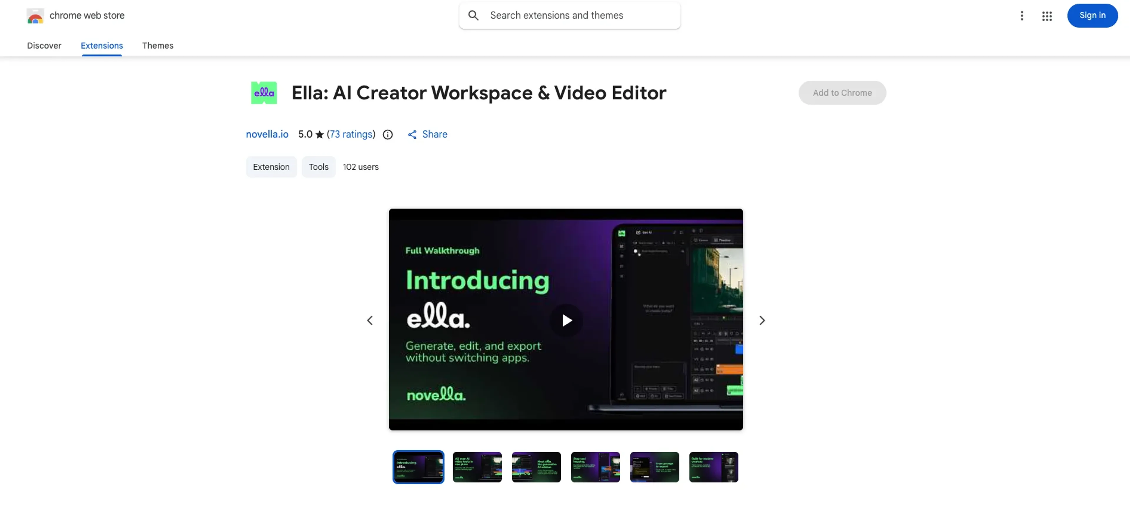 Image related to Ella by Novella, an AI tool for editing and refining video content.