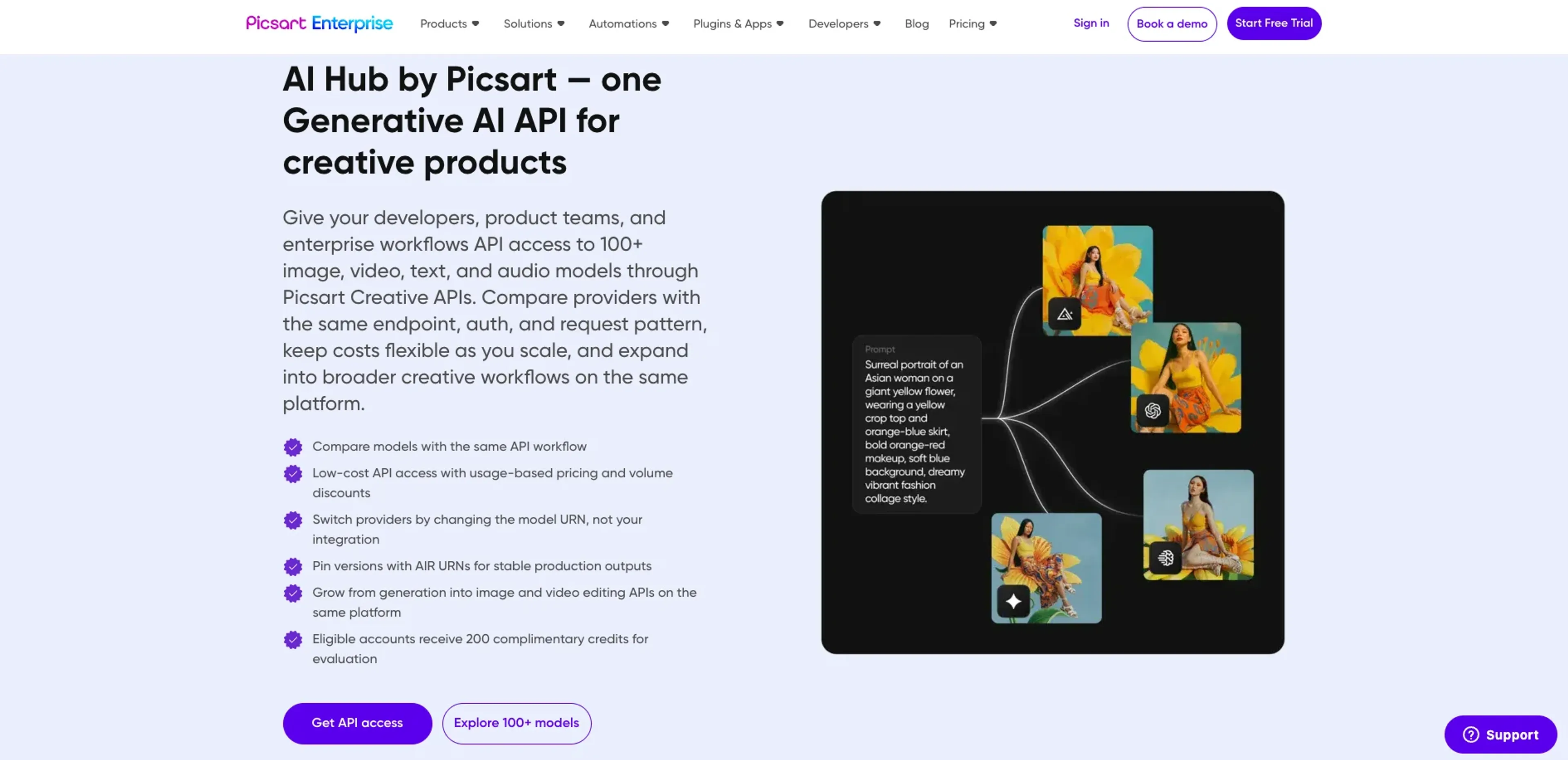 Image related to AI HUB by Picsart, an AI tool for generating images from text prompts.