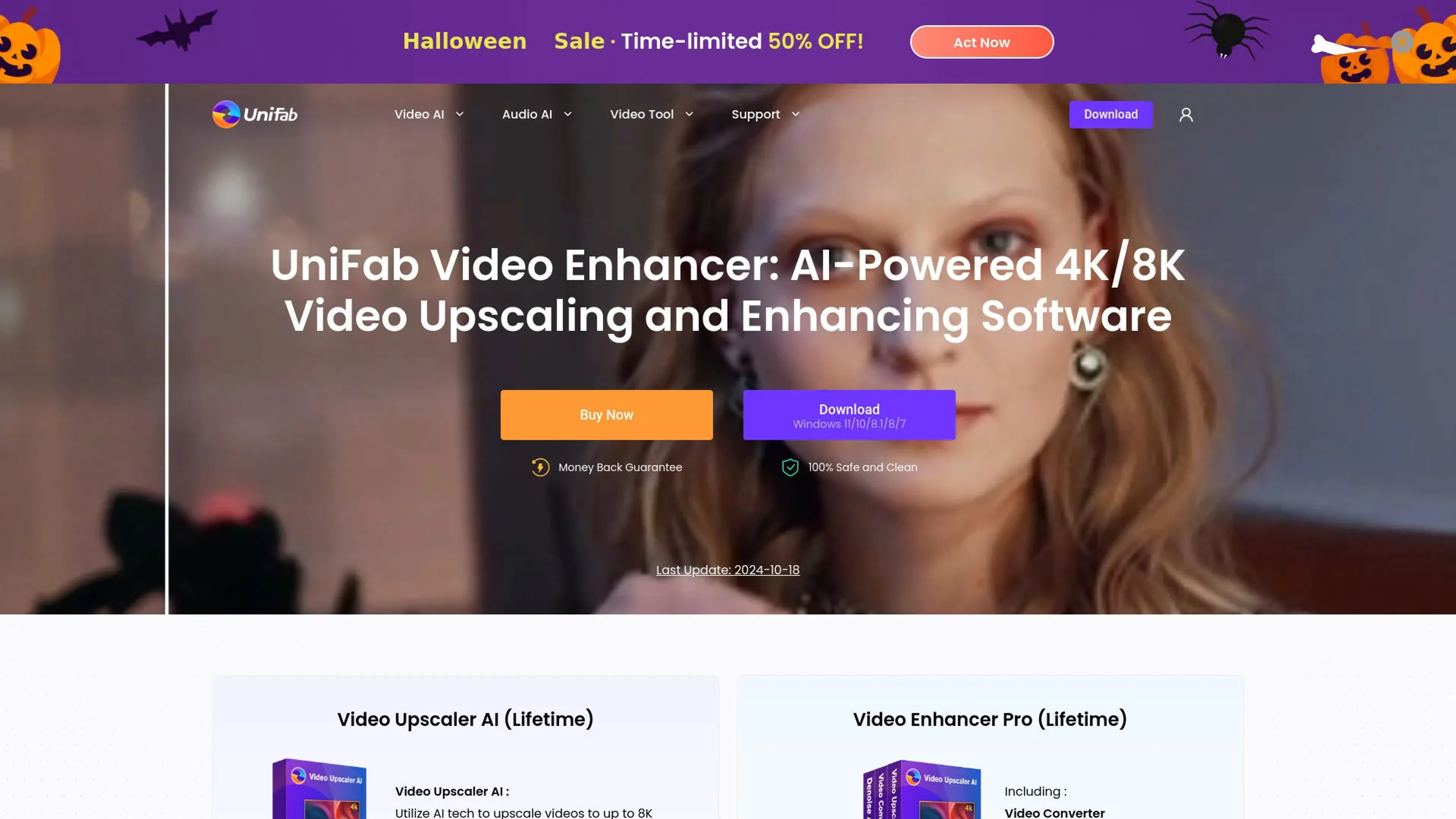 Image related to UniFab Video Enhancer, an AI tool for improving video quality and resolution.