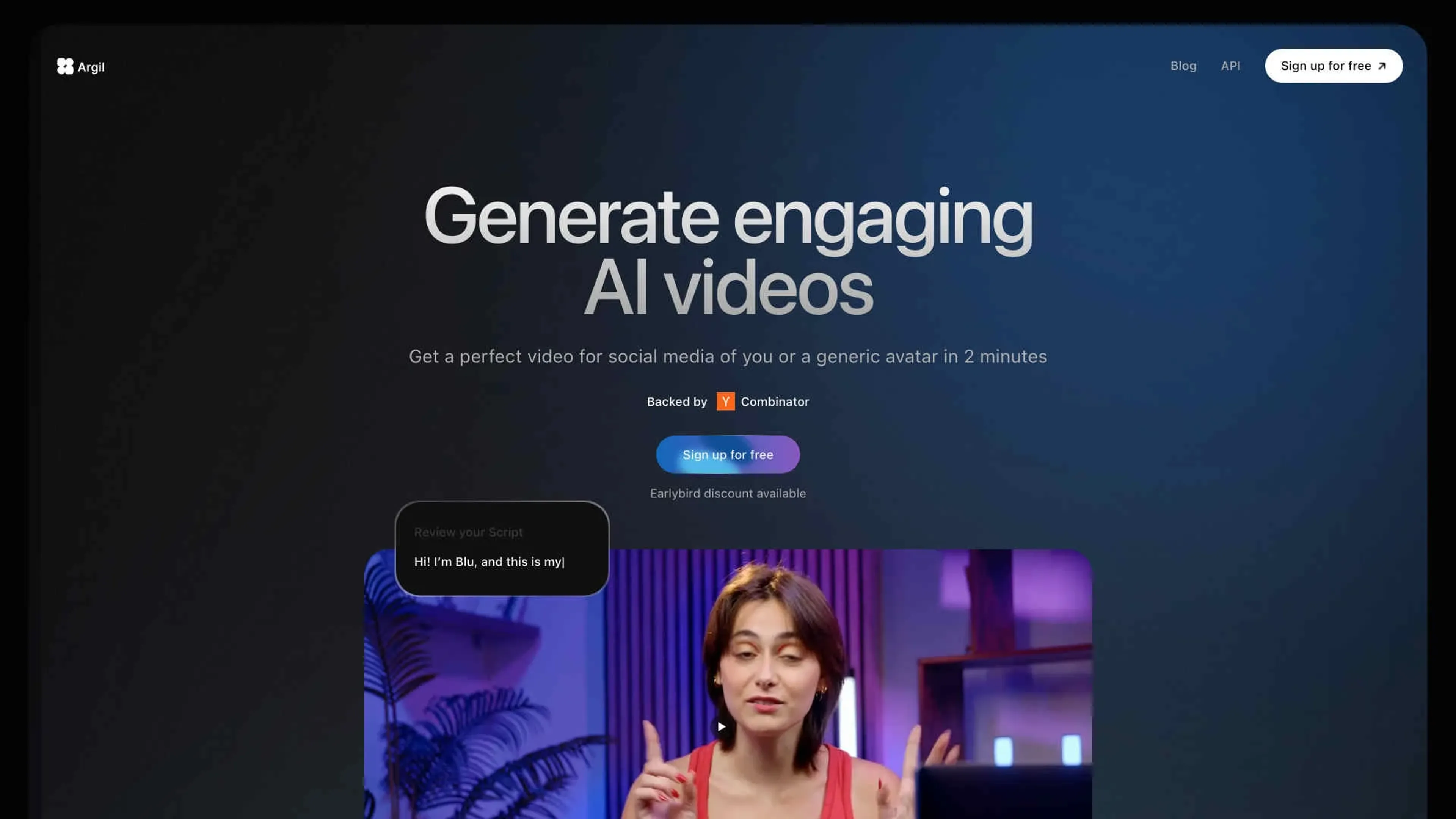 Image related to Argil, an AI tool for turning text into videos.