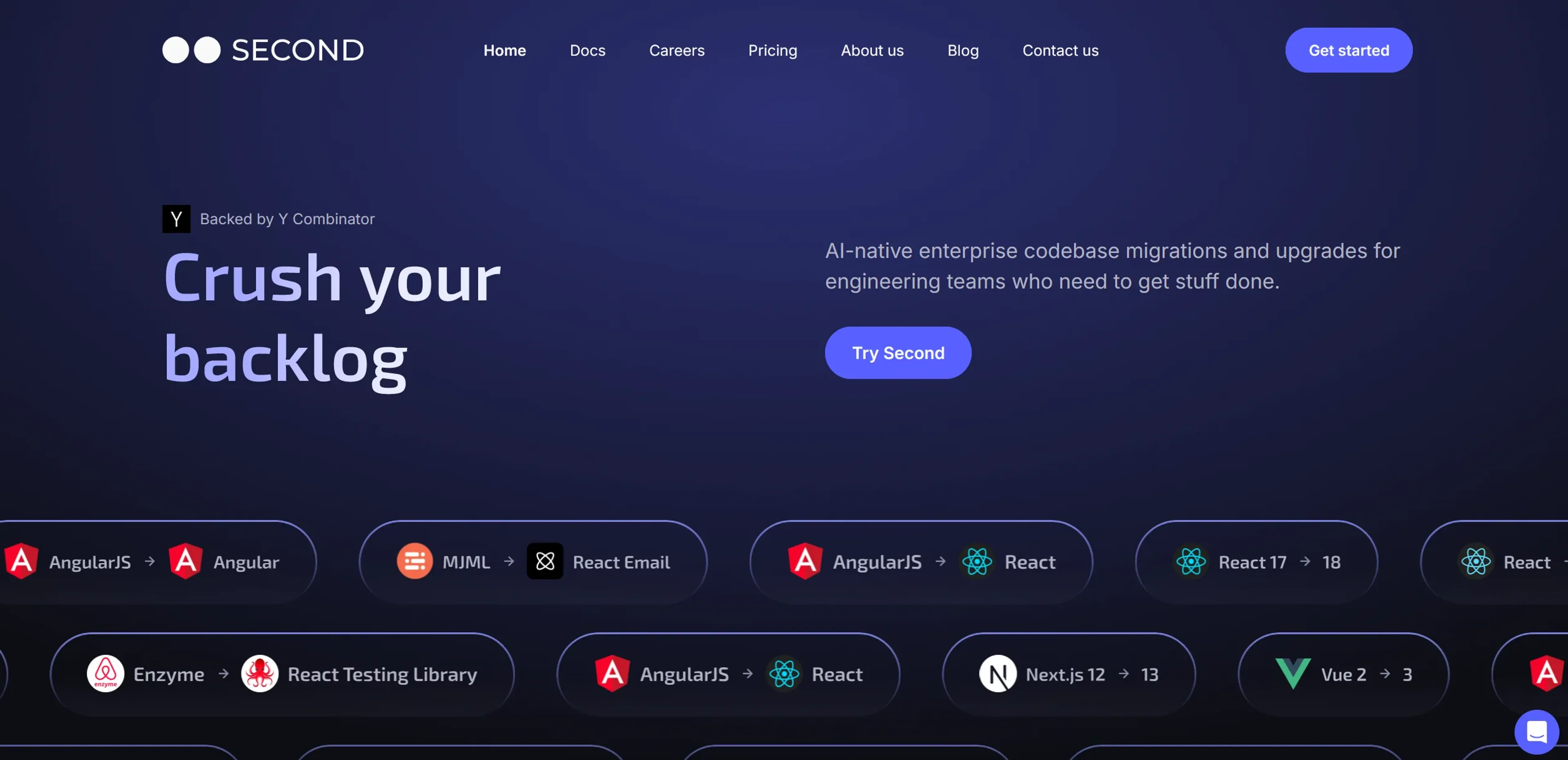 Image related to Second.dev, an AI tool for assisting with programming and code generation.