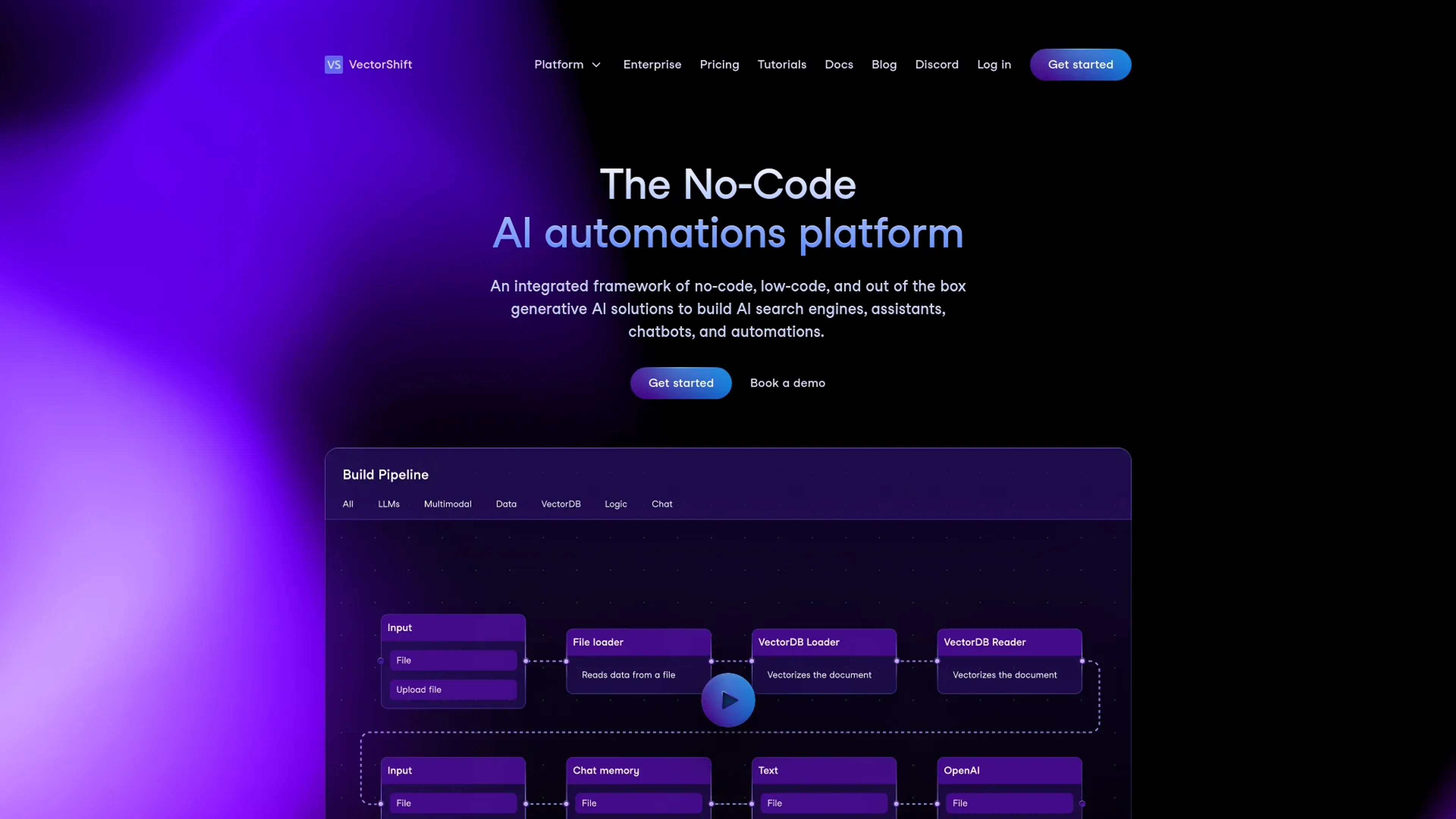 Image related to VectorShift, an AI chatbot for conversations and customer interactions.