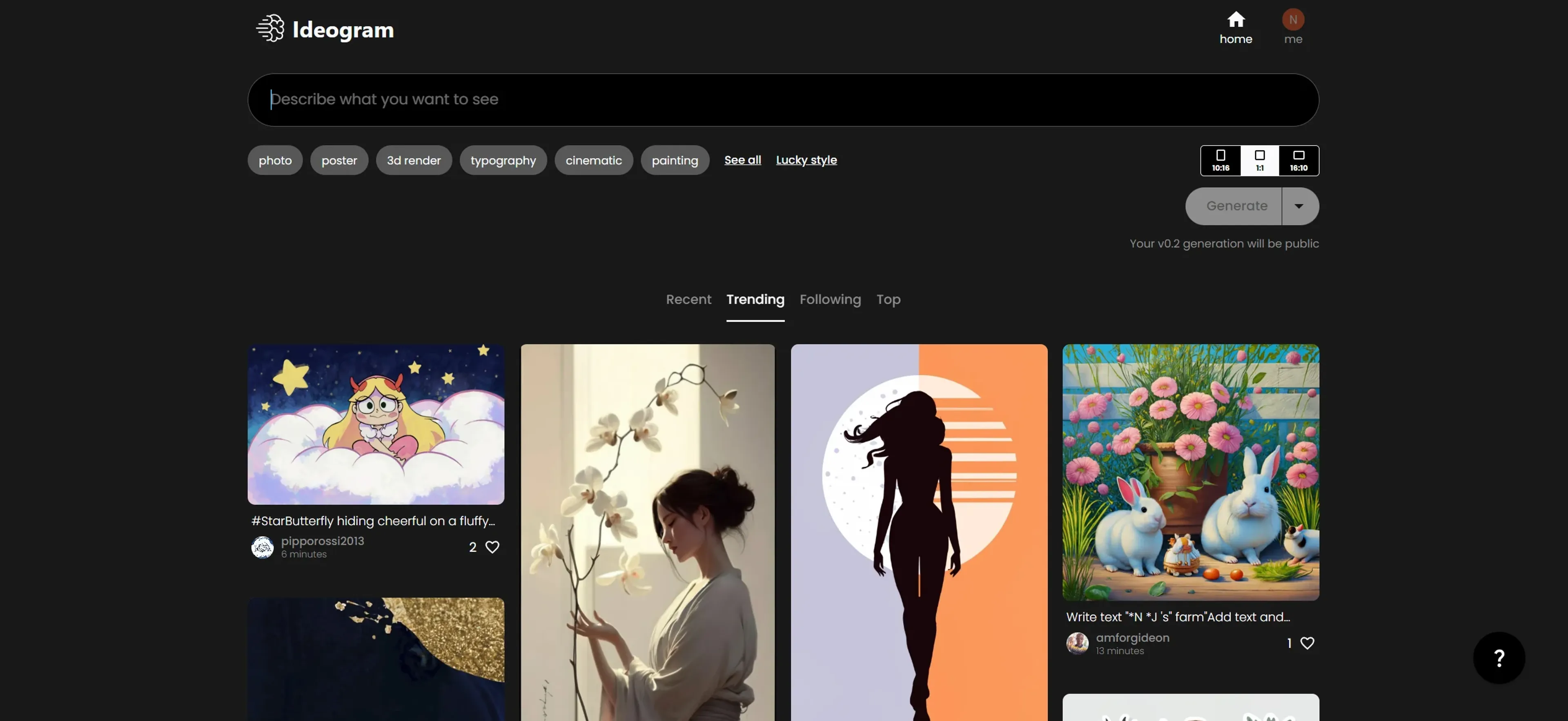 Image related to Ideogram, an AI tool for generating images from prompts.