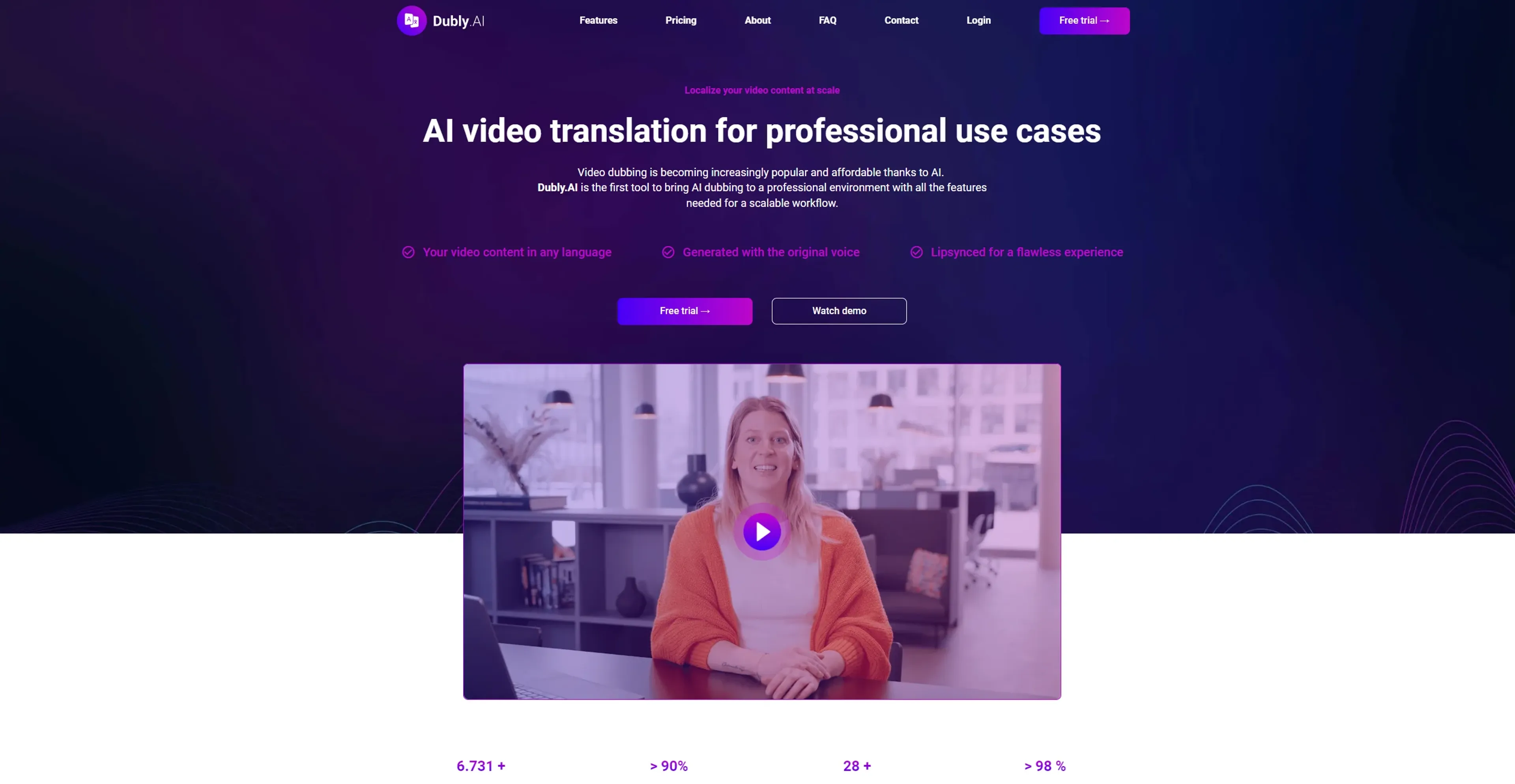 Image related to Dubly.AI, an AI tool for editing and refining video content.
