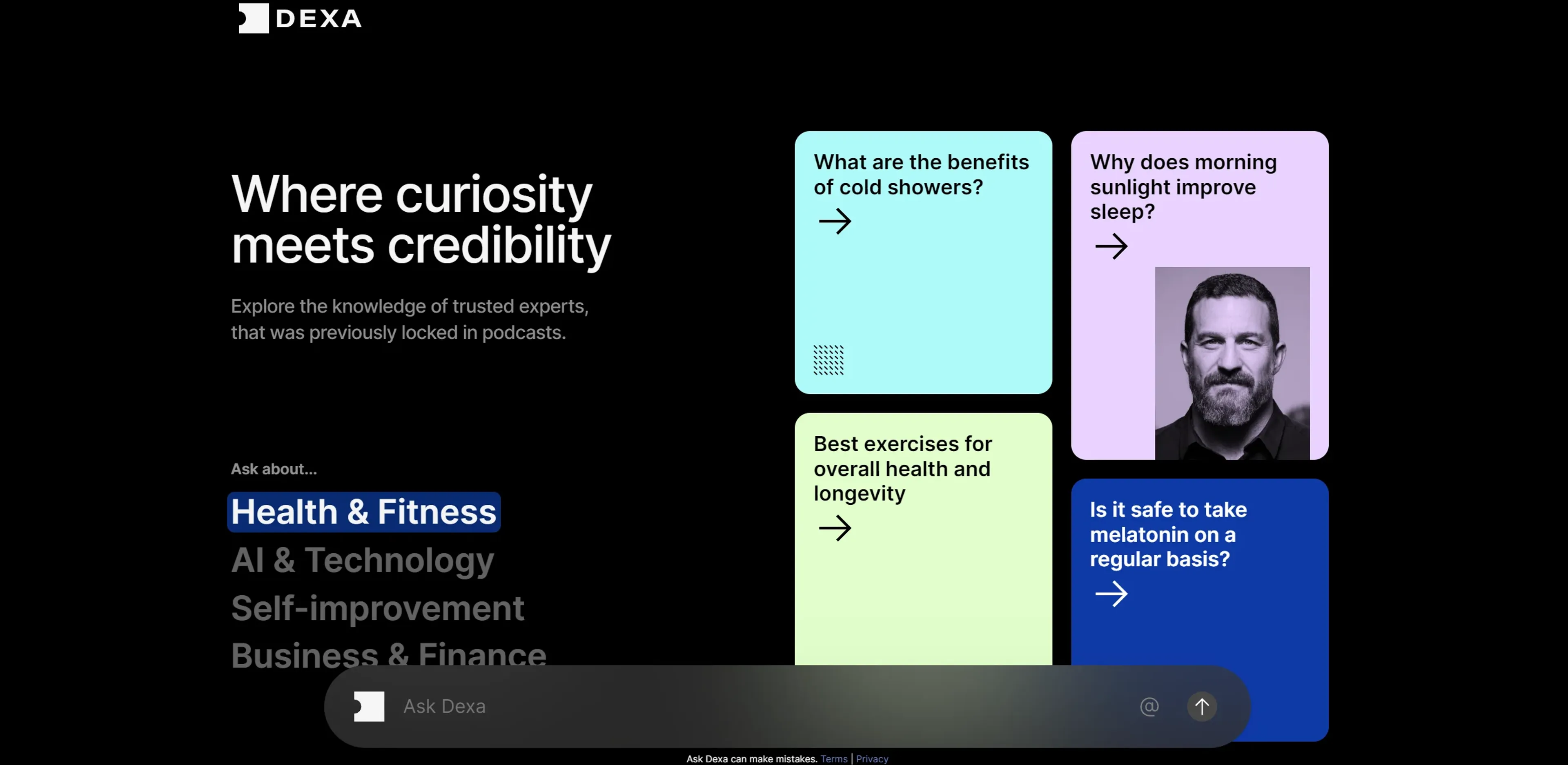 Image related to Dexa AI, an AI tool for conducting and organizing research.