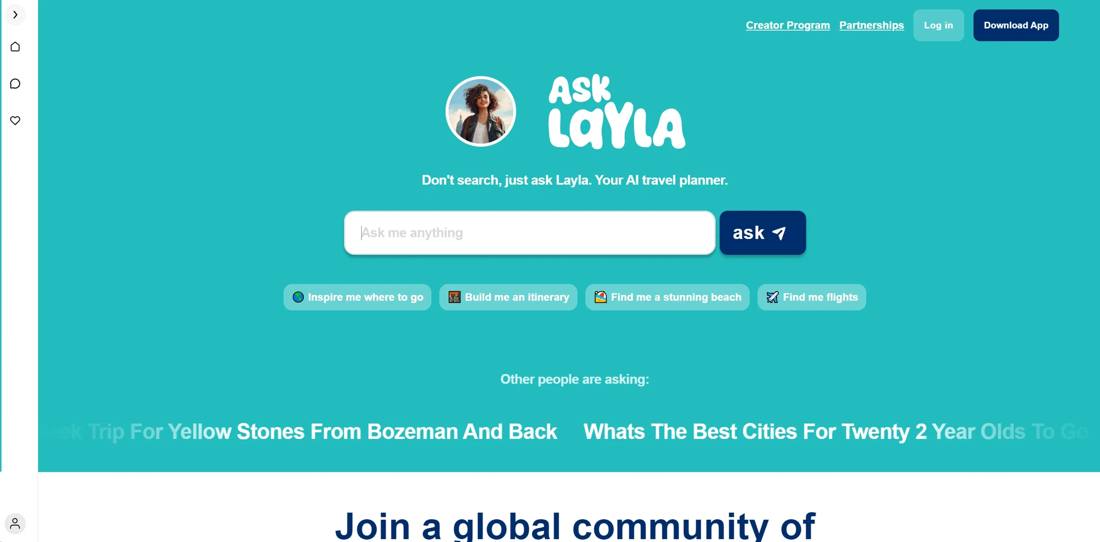 Image related to Ask Layla, an AI tool for planning and optimizing travel experiences.