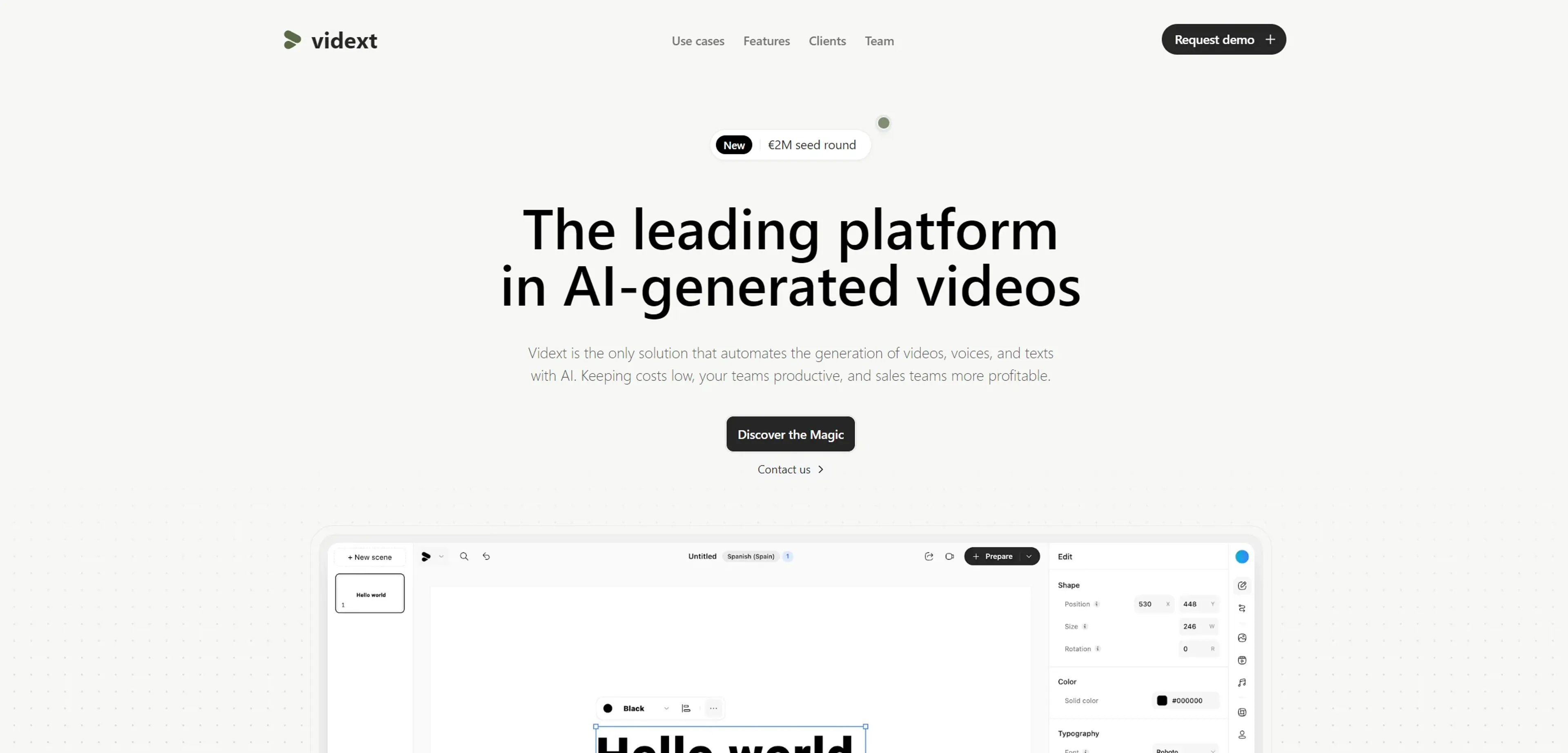 Image related to Vidext, an AI tool for editing and refining video content.