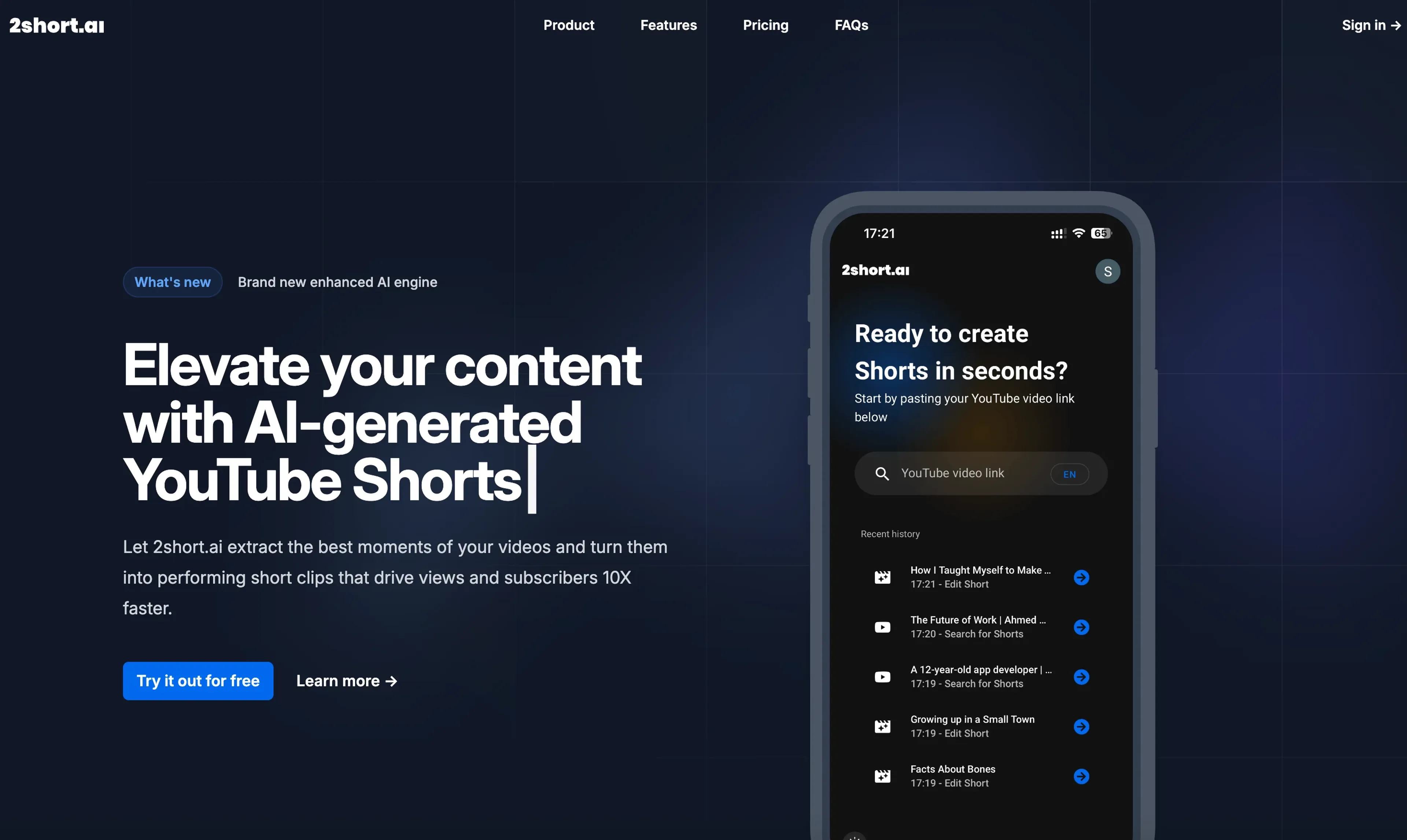 Image related to 2short.ai, an AI tool for editing and refining video content.