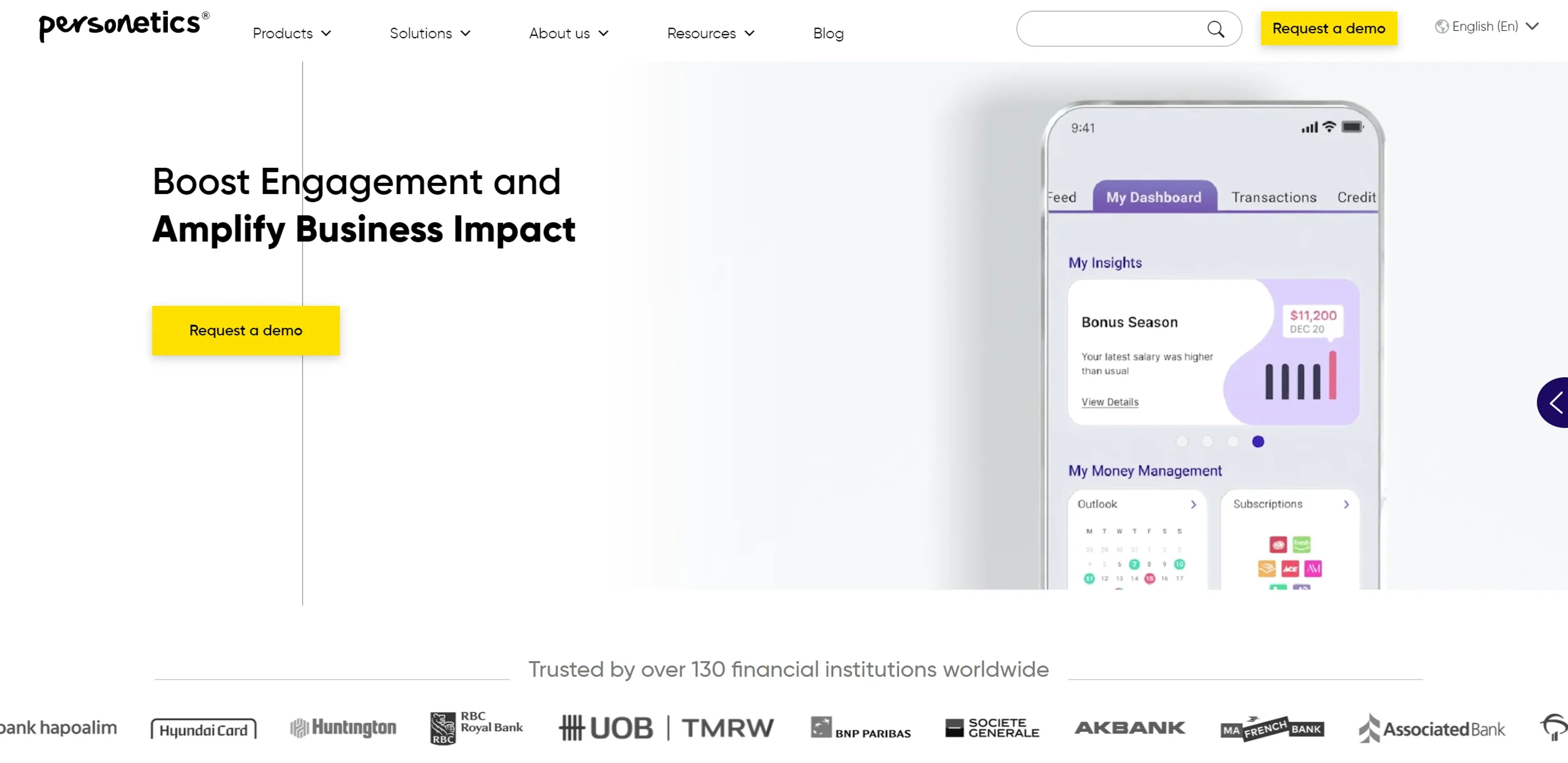 Personetics screenshot