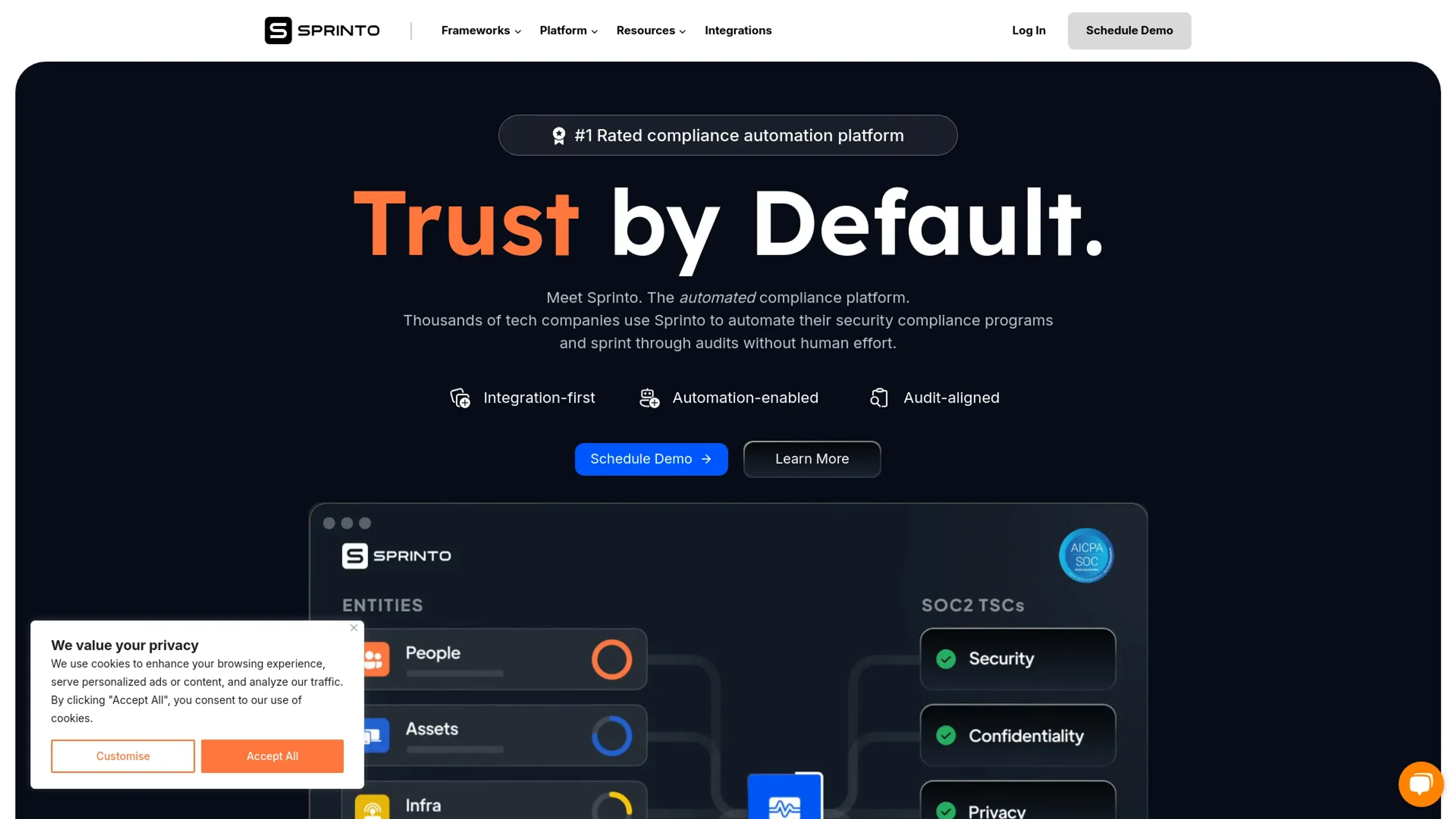 Image related to Sprinto, an AI tool for helping startups build and grow efficiently.