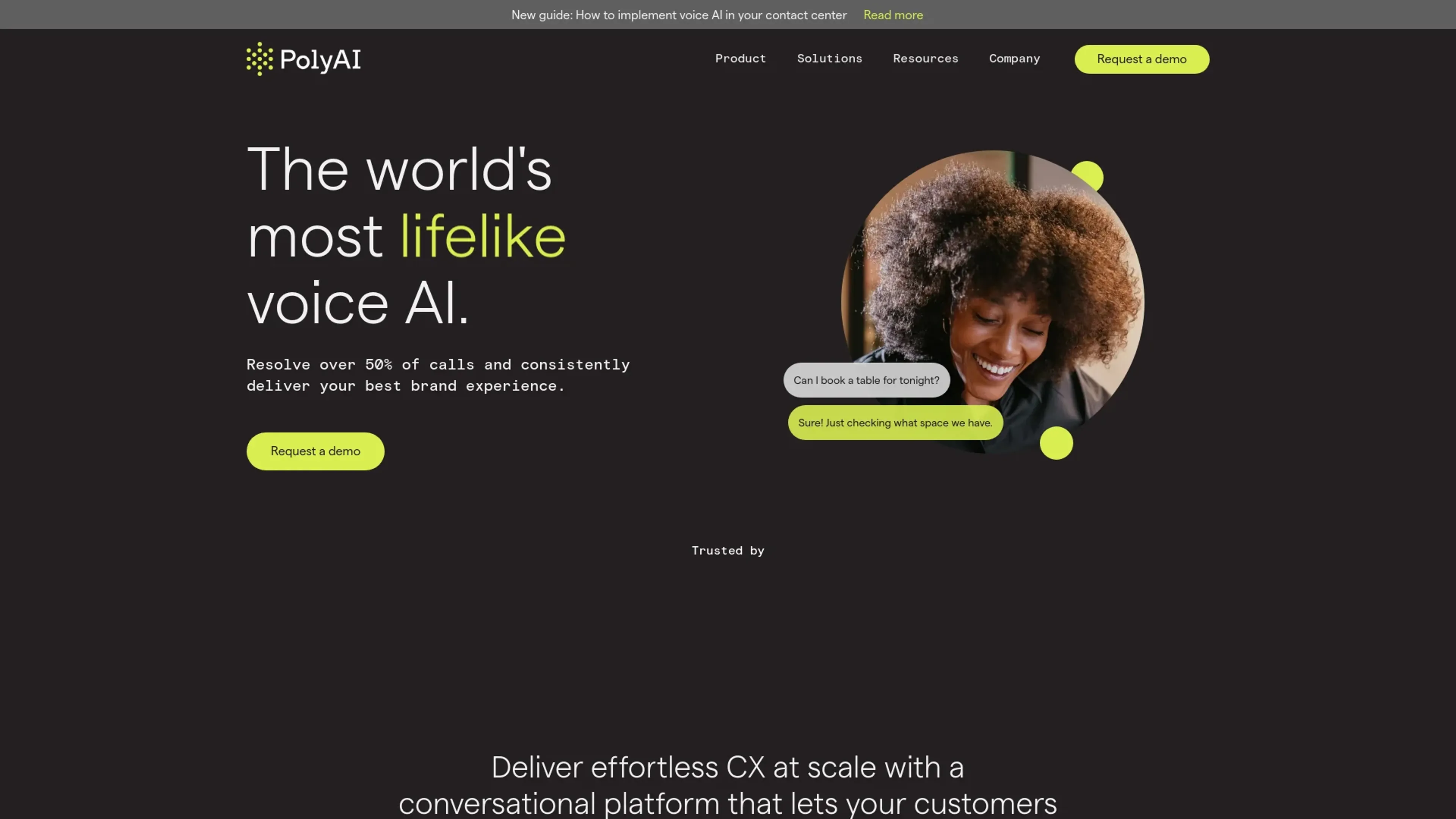 Image related to PolyAI, an AI chatbot for conversations and customer interactions.