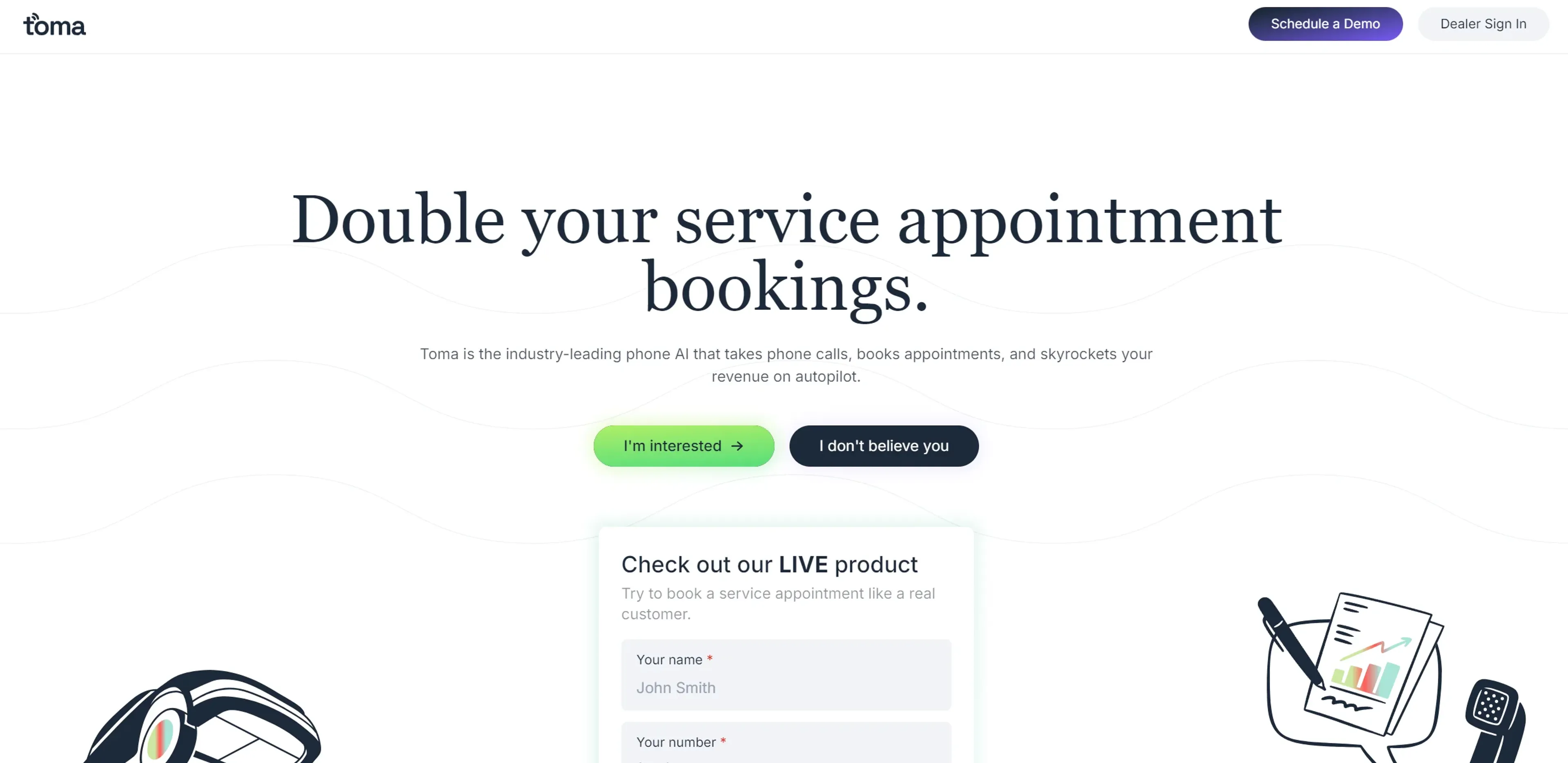 Image related to Toma, an AI tool for automating customer service and support.