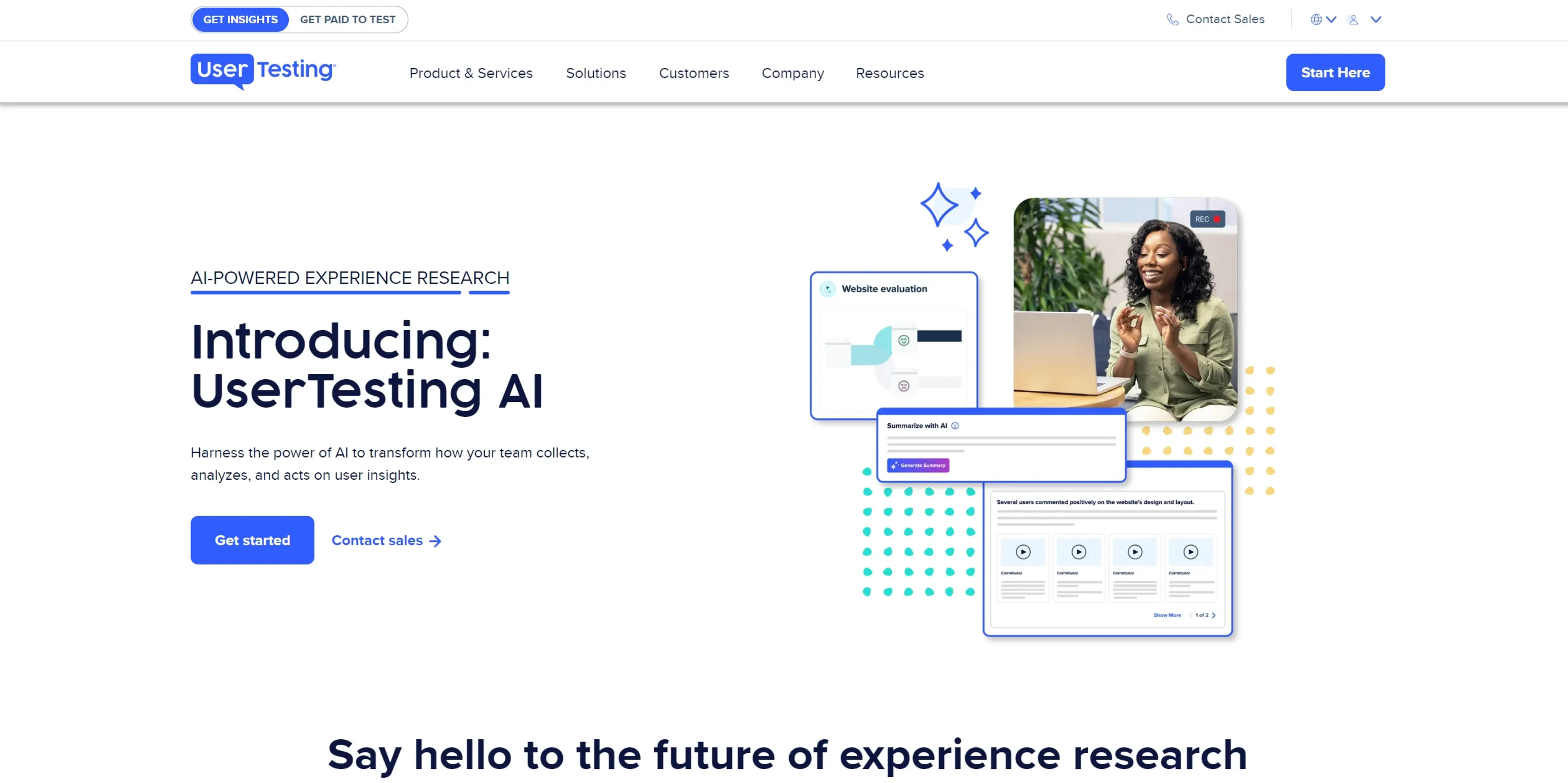 Image related to UserTesting AI, an AI tool for conducting and organizing research.