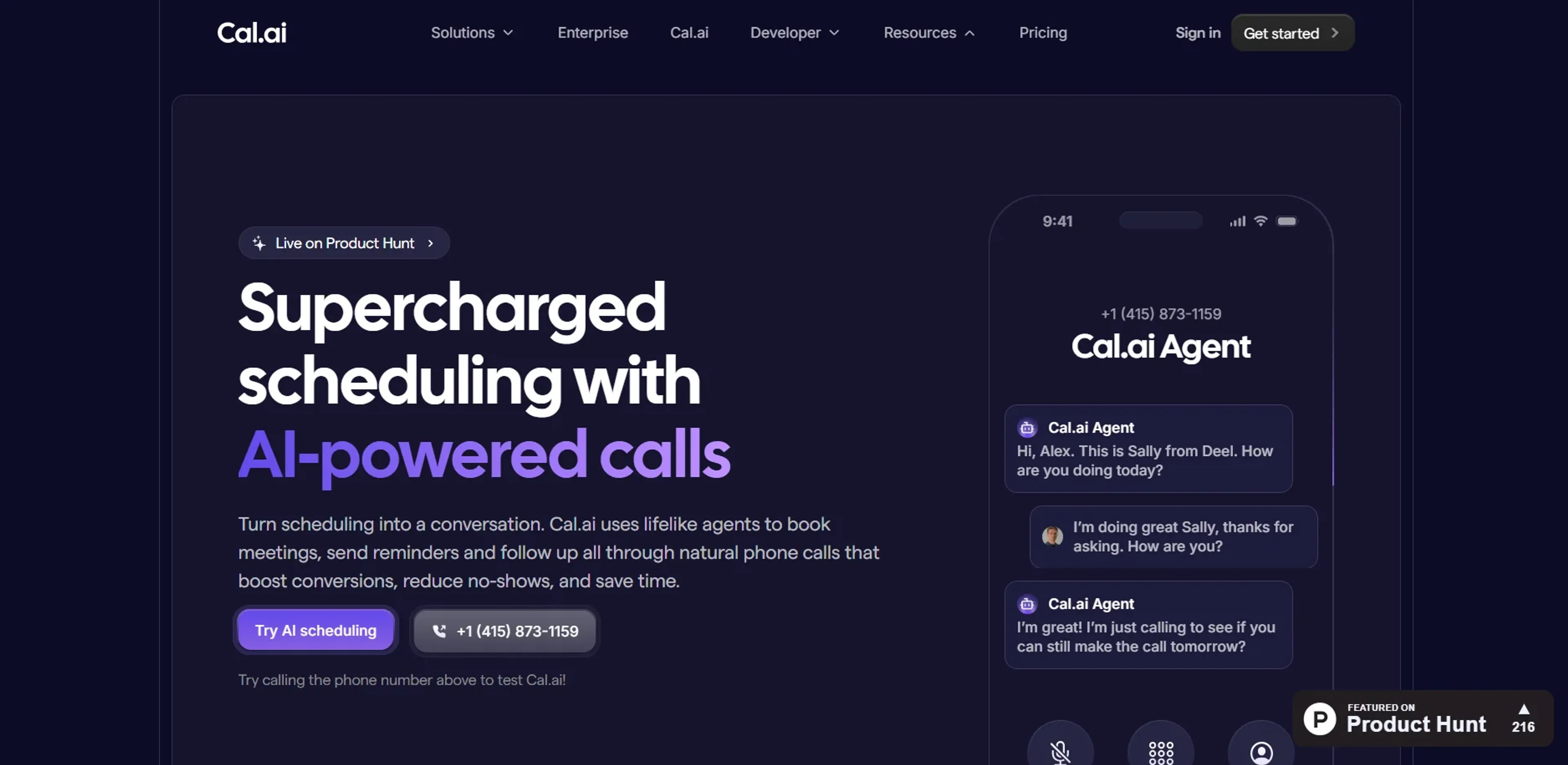 Image related to Cal.ai, an AI tool for building and deploying autonomous agents.