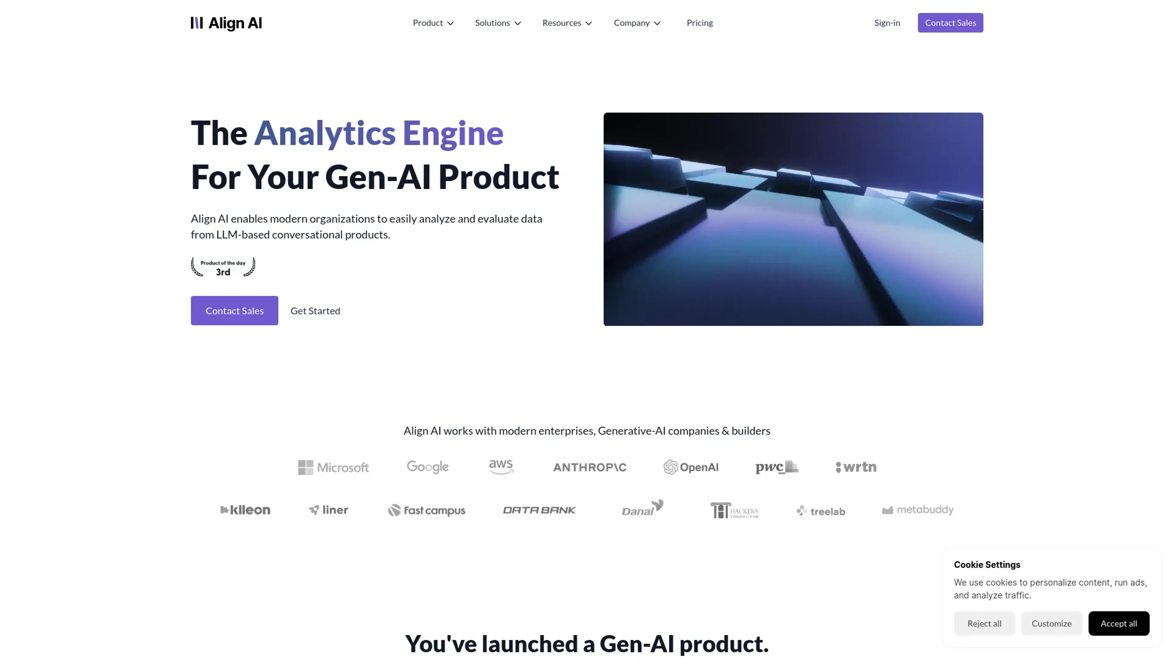 Image related to Align AI, an AI tool for automating customer service and support.