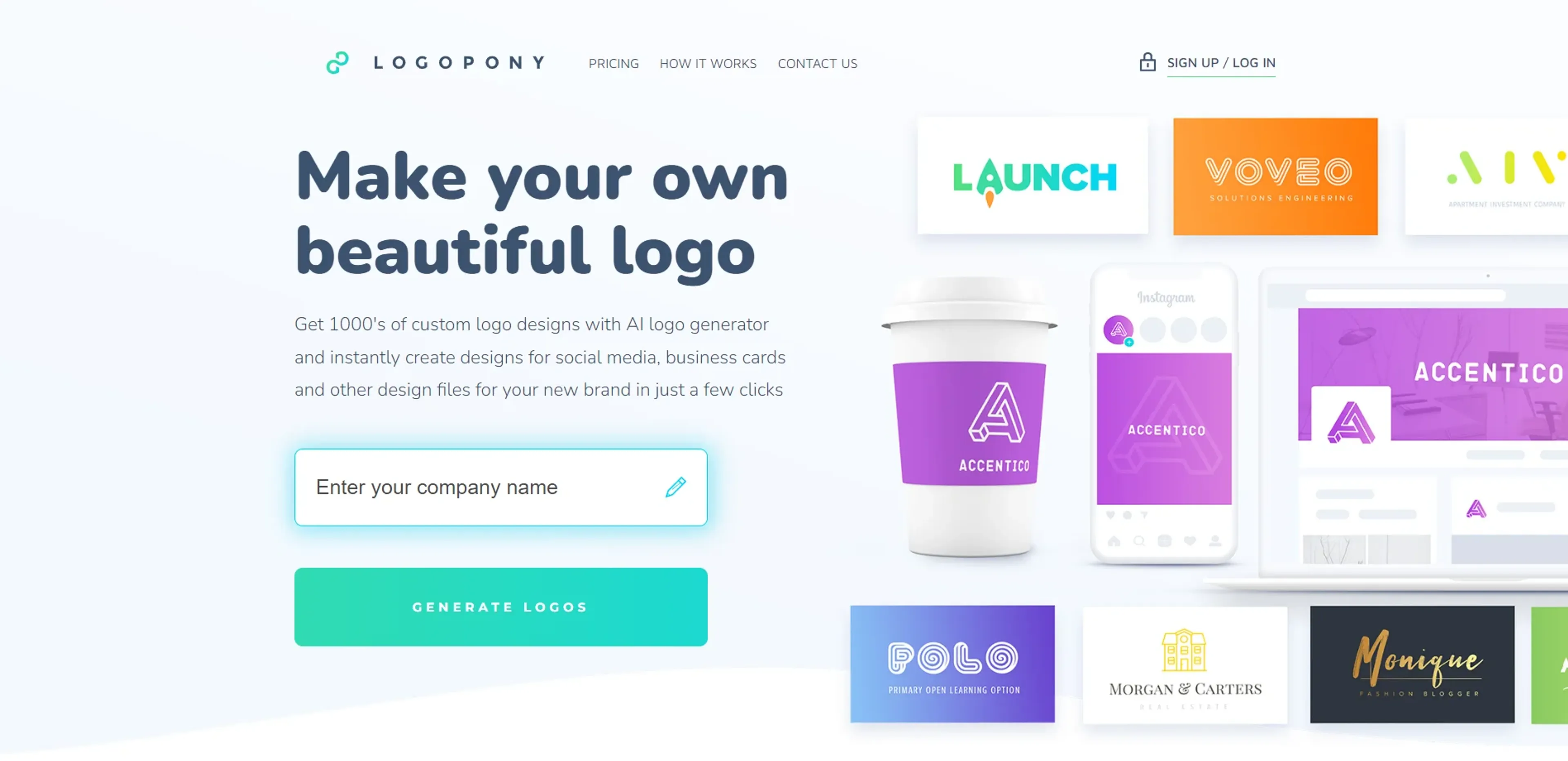 Image related to Logopony, an AI tool for generating custom logos.