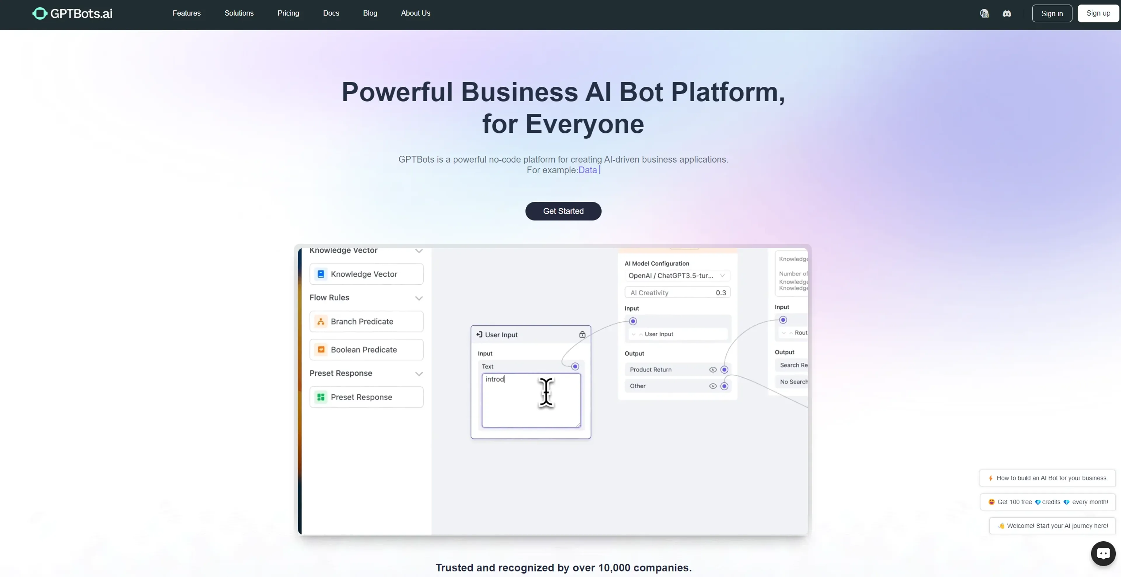 Image related to GPTBots, an AI chatbot for conversations and customer interactions.
