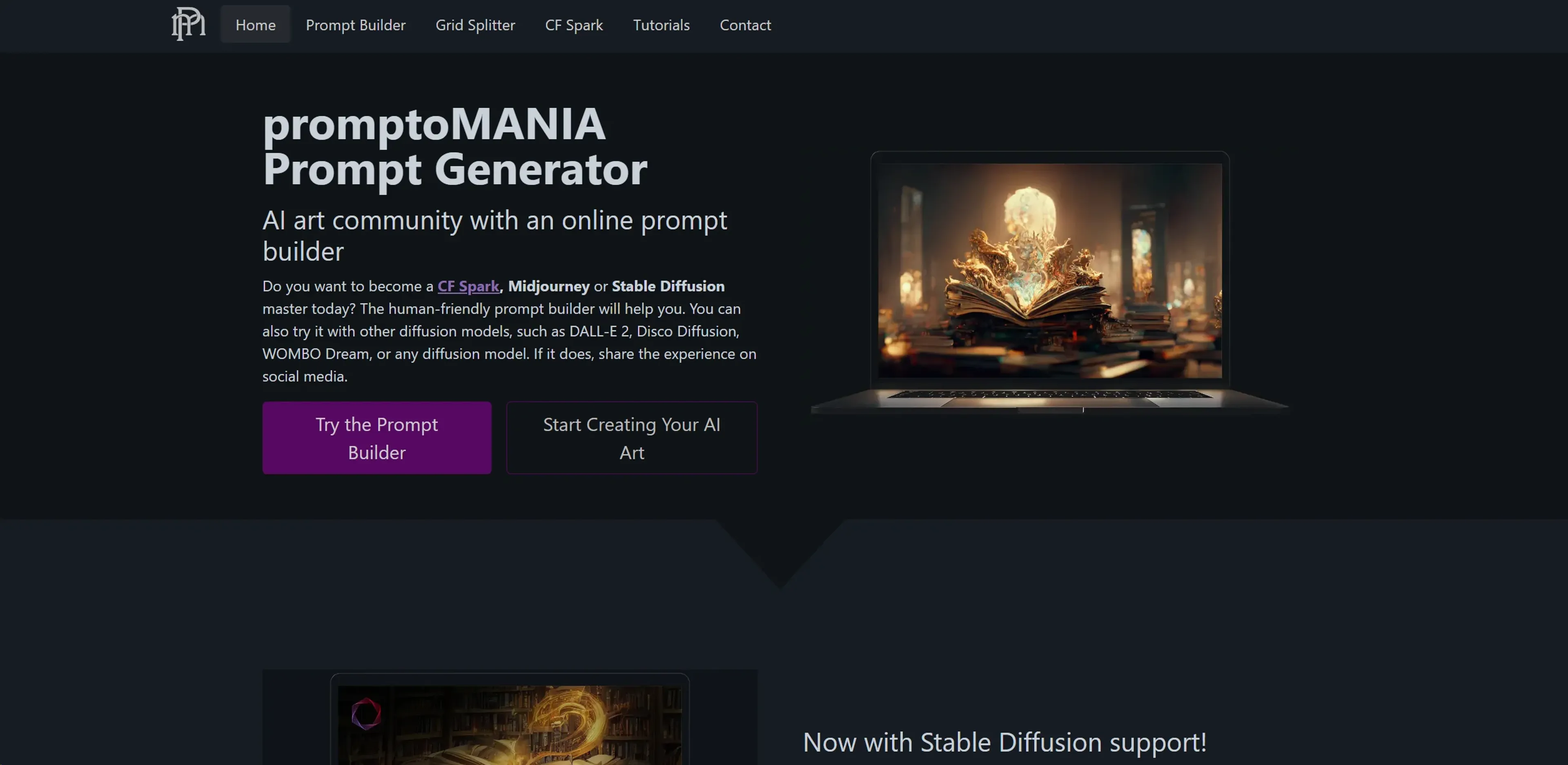 Image related to Promptomania, an AI tool for generating creative prompts.