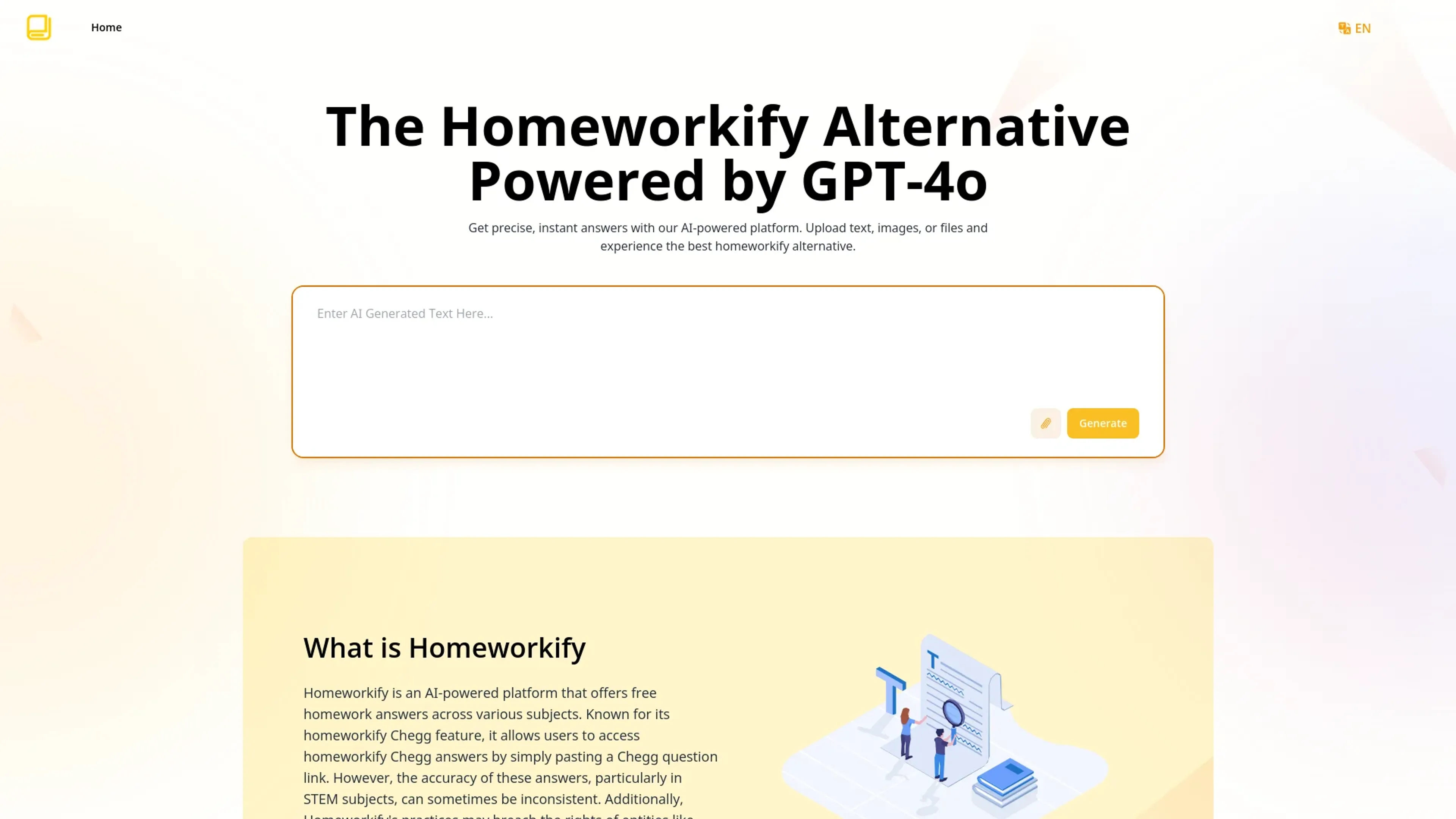 Image related to Homeworkify.im, an AI tool for learning and teaching support.
