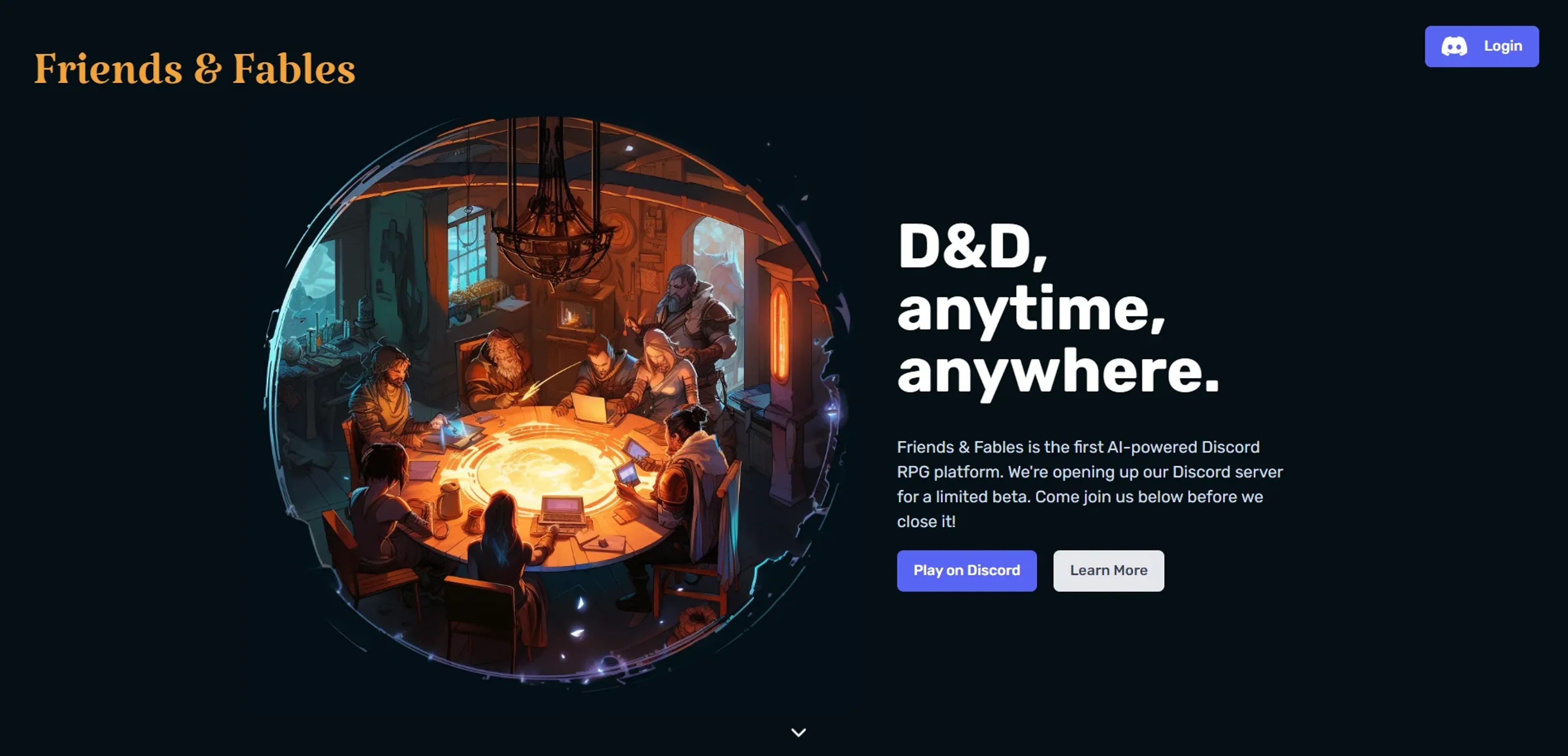 Image related to Friends & Fables, an AI tool for creating or enhancing games.