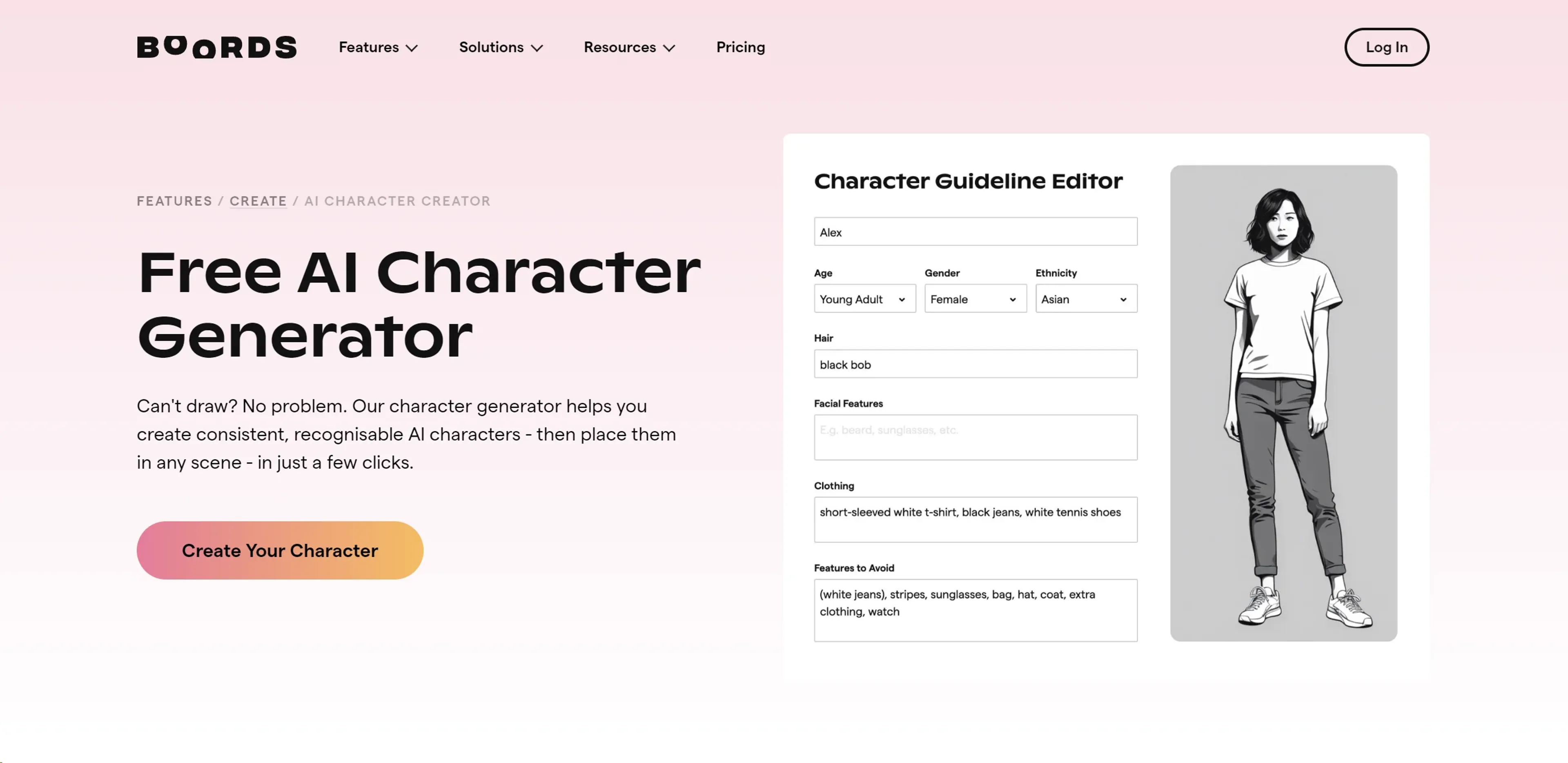 Image related to AI Character Generator, an AI tool for generating design concepts and layouts.