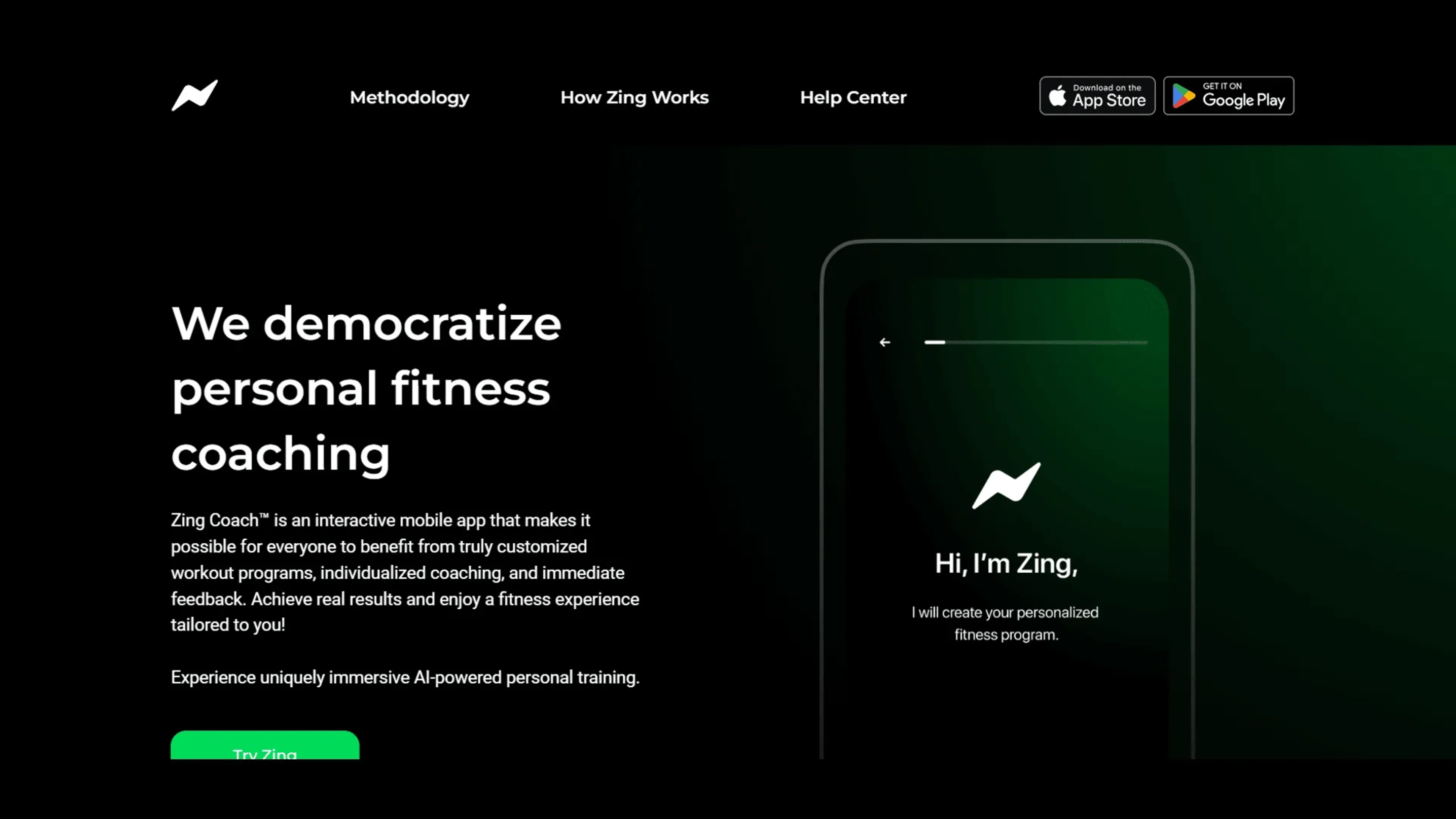 Image related to Zing Coach, an AI tool for fitness tracking and personalized workouts.