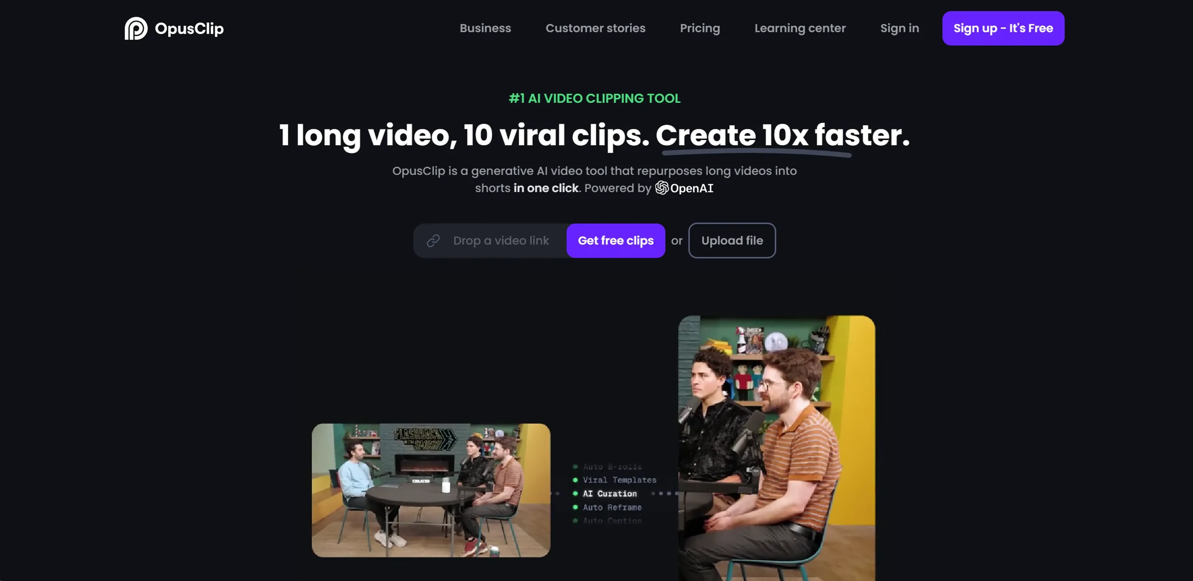 Image related to Opus Clip, an AI tool for editing and refining video content.