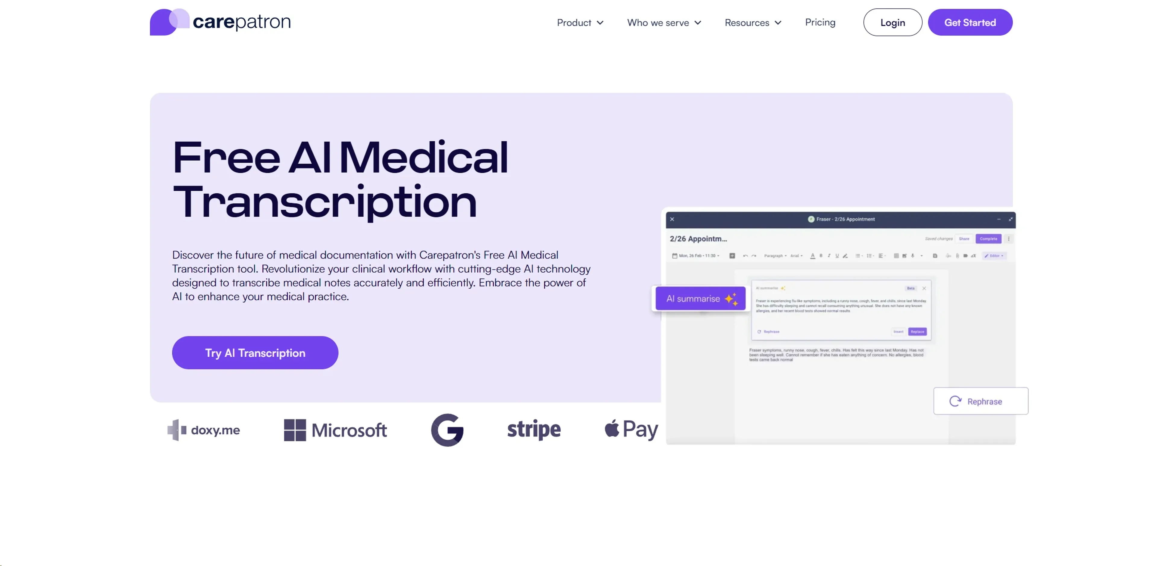Image related to Carepatron, an AI tool for health monitoring and wellness support.