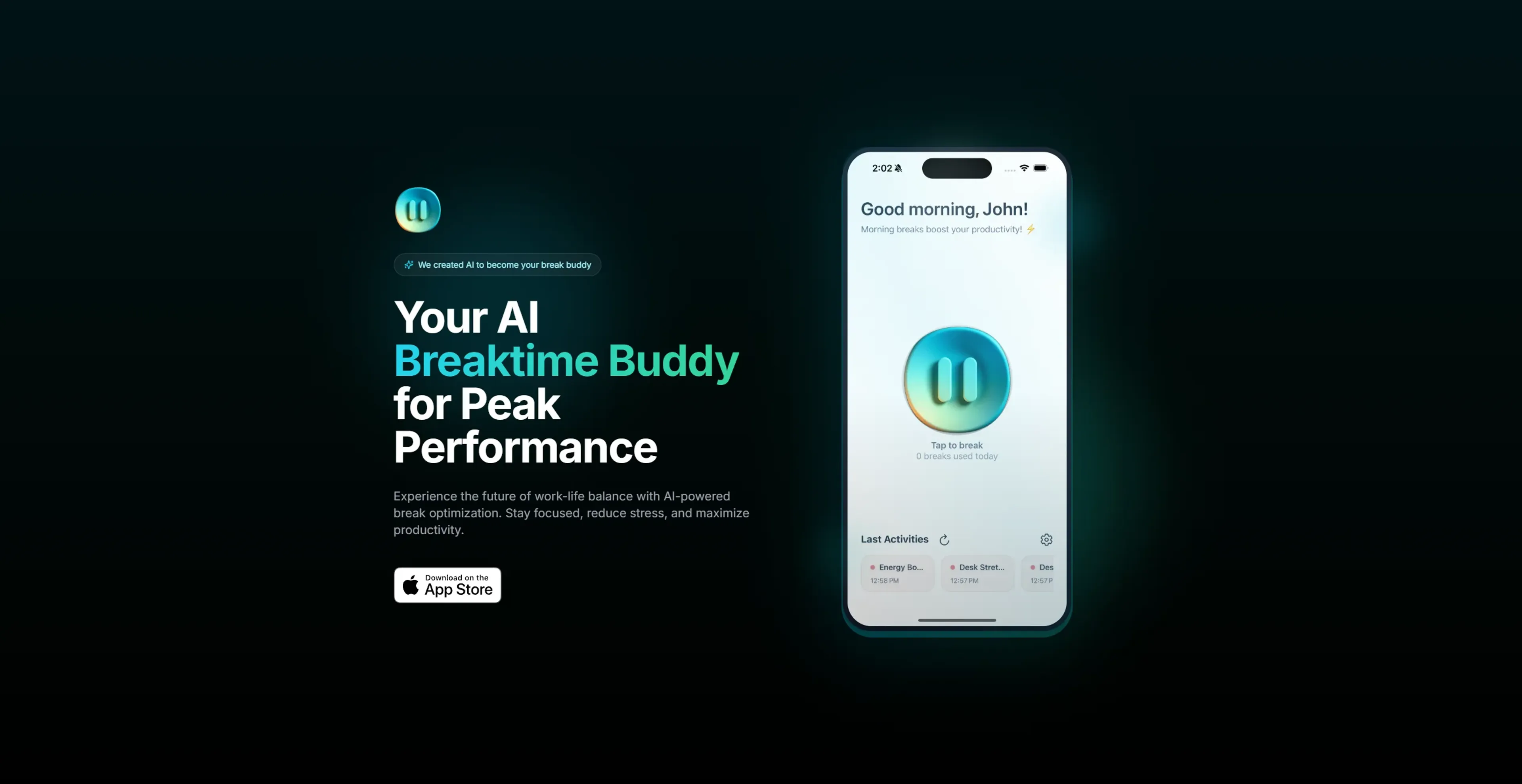 Image related to Breaktime Buddy, an AI tool for health monitoring and wellness support.