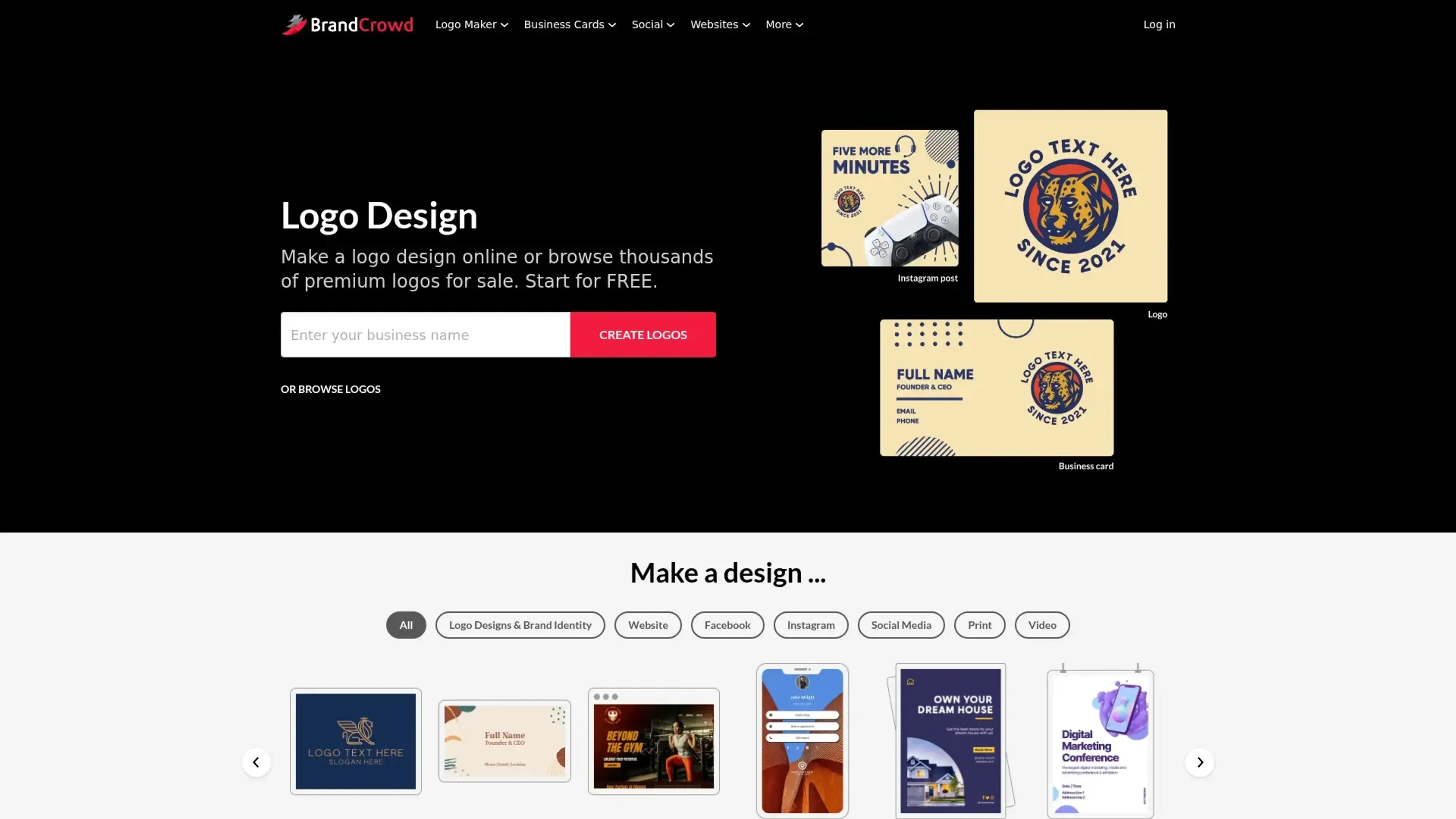 Image related to BrandCrowd, an AI tool for generating custom logos.
