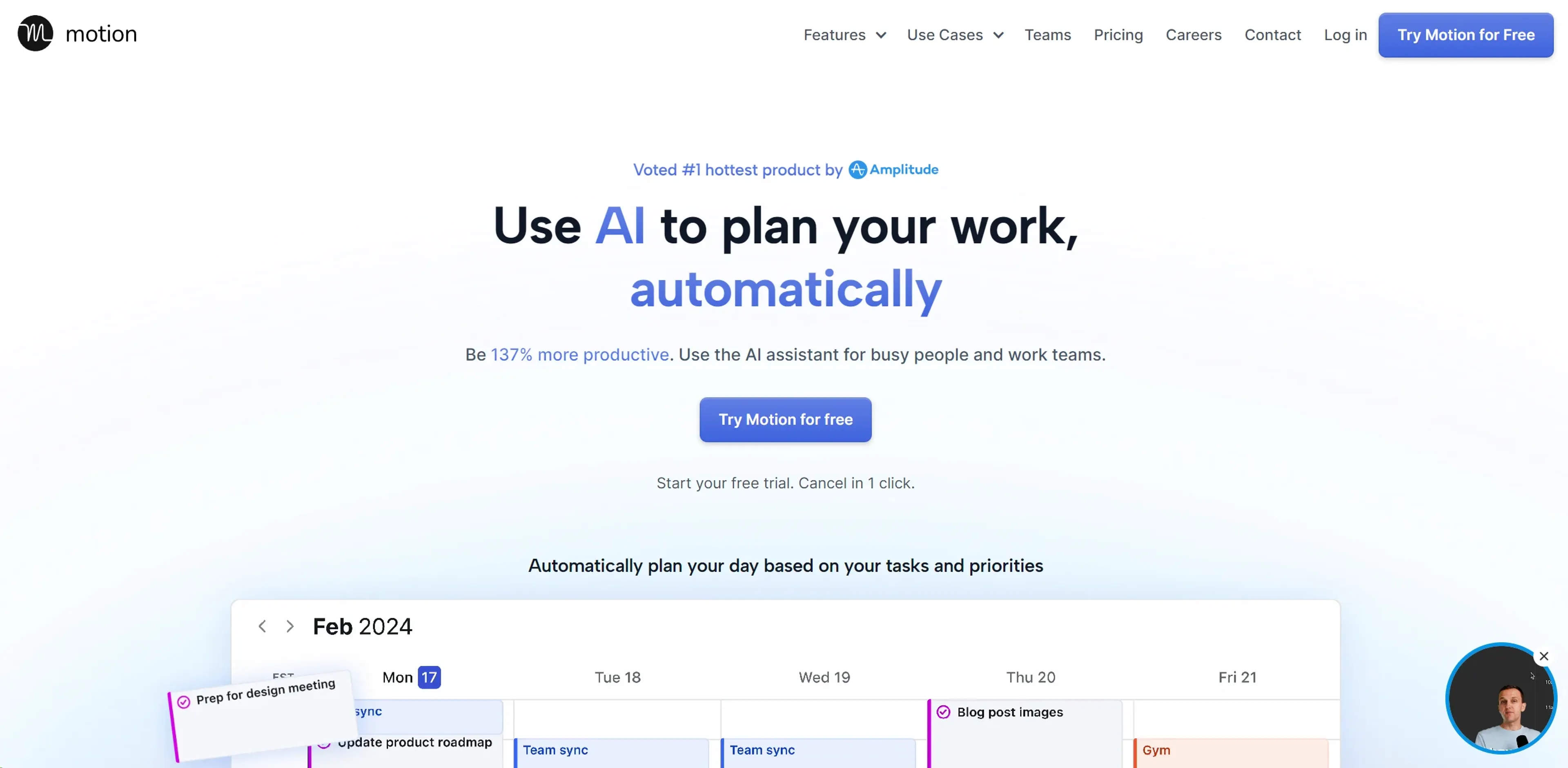 Image related to Motion, an AI tool that acts as a personal digital assistant.