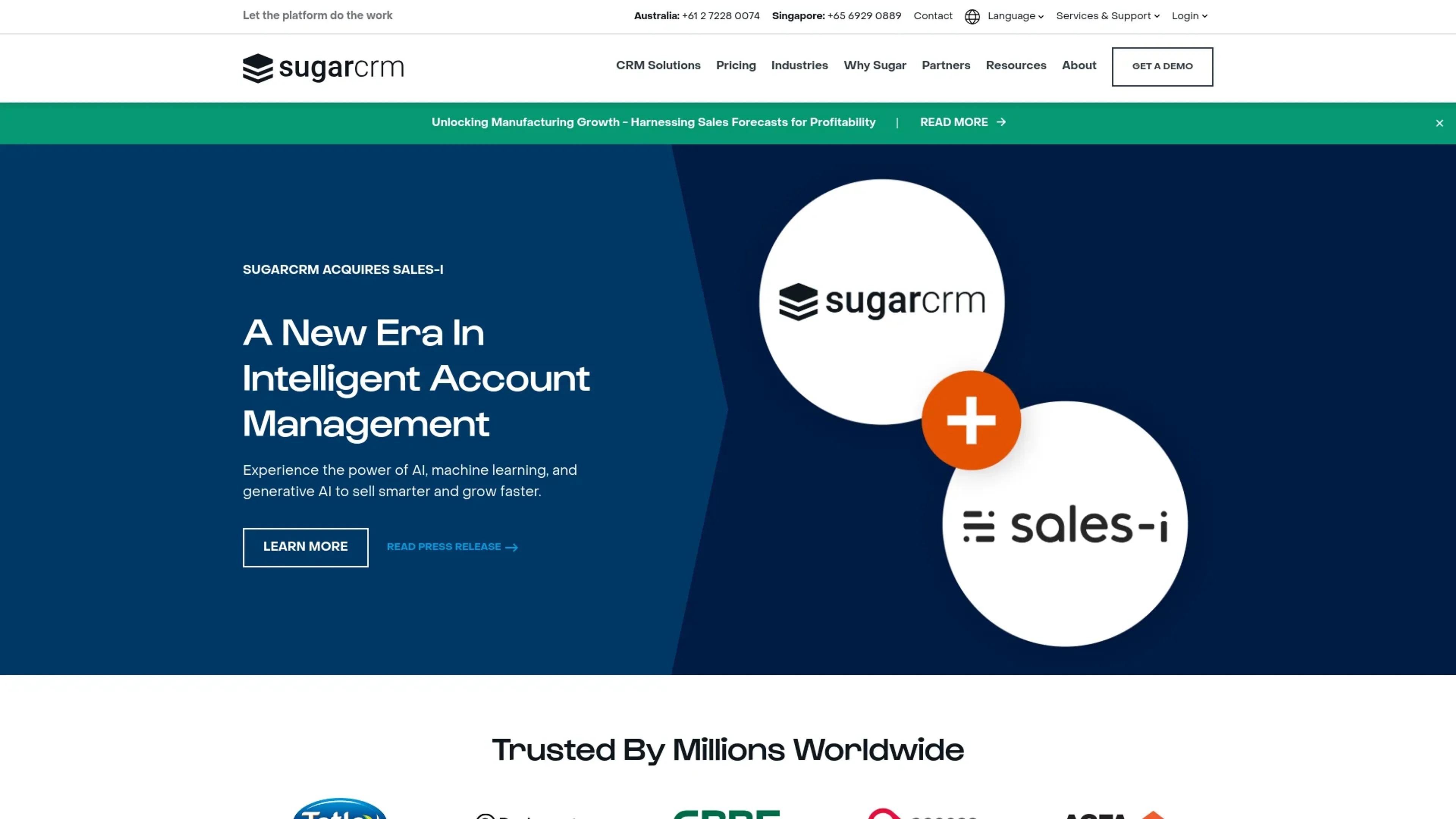 Image related to SugarCRM, an AI tool for automating and optimizing marketing tasks.