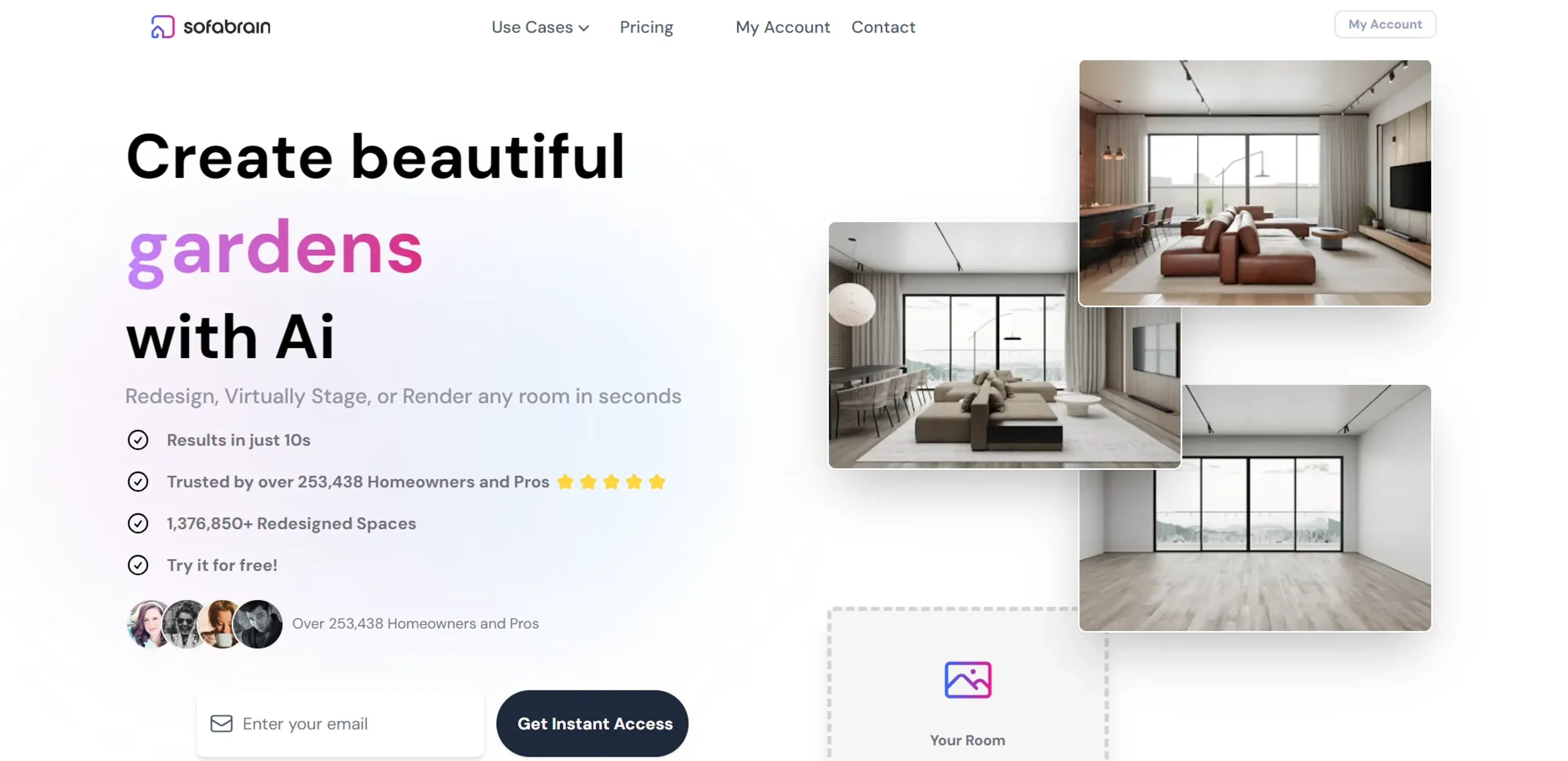 Image related to SofaBrain, an AI tool for generating design concepts and layouts.