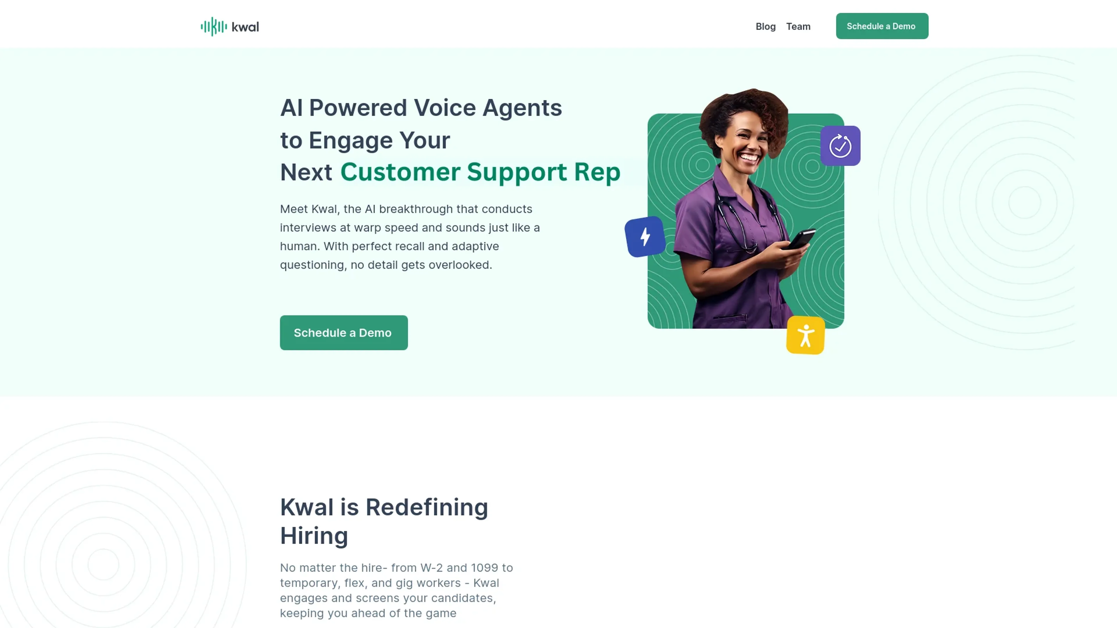 Image related to Kwal, an AI tool for HR management and recruitment.