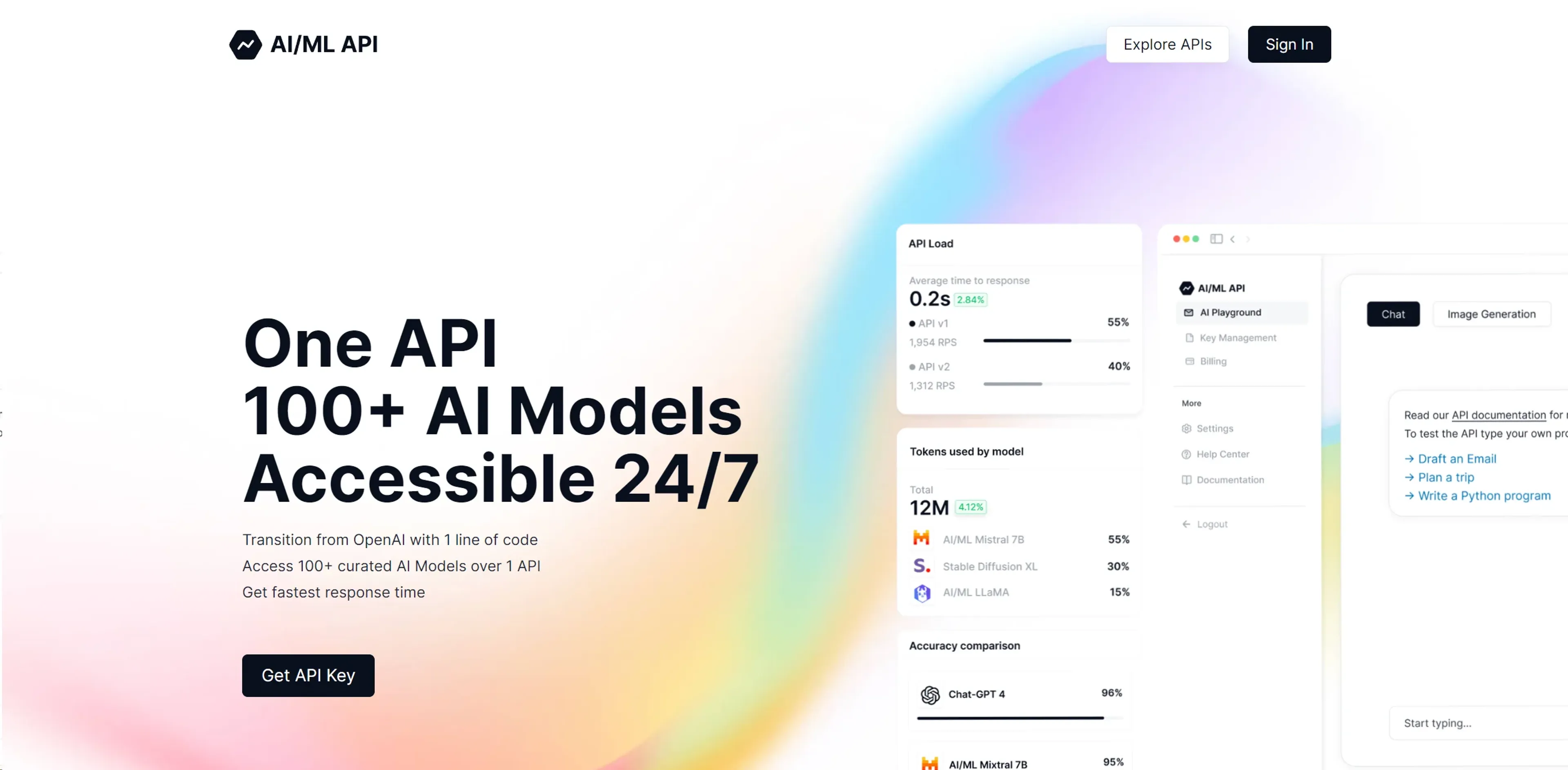 Image related to AI/ML API, an AI chatbot for conversations and customer interactions.