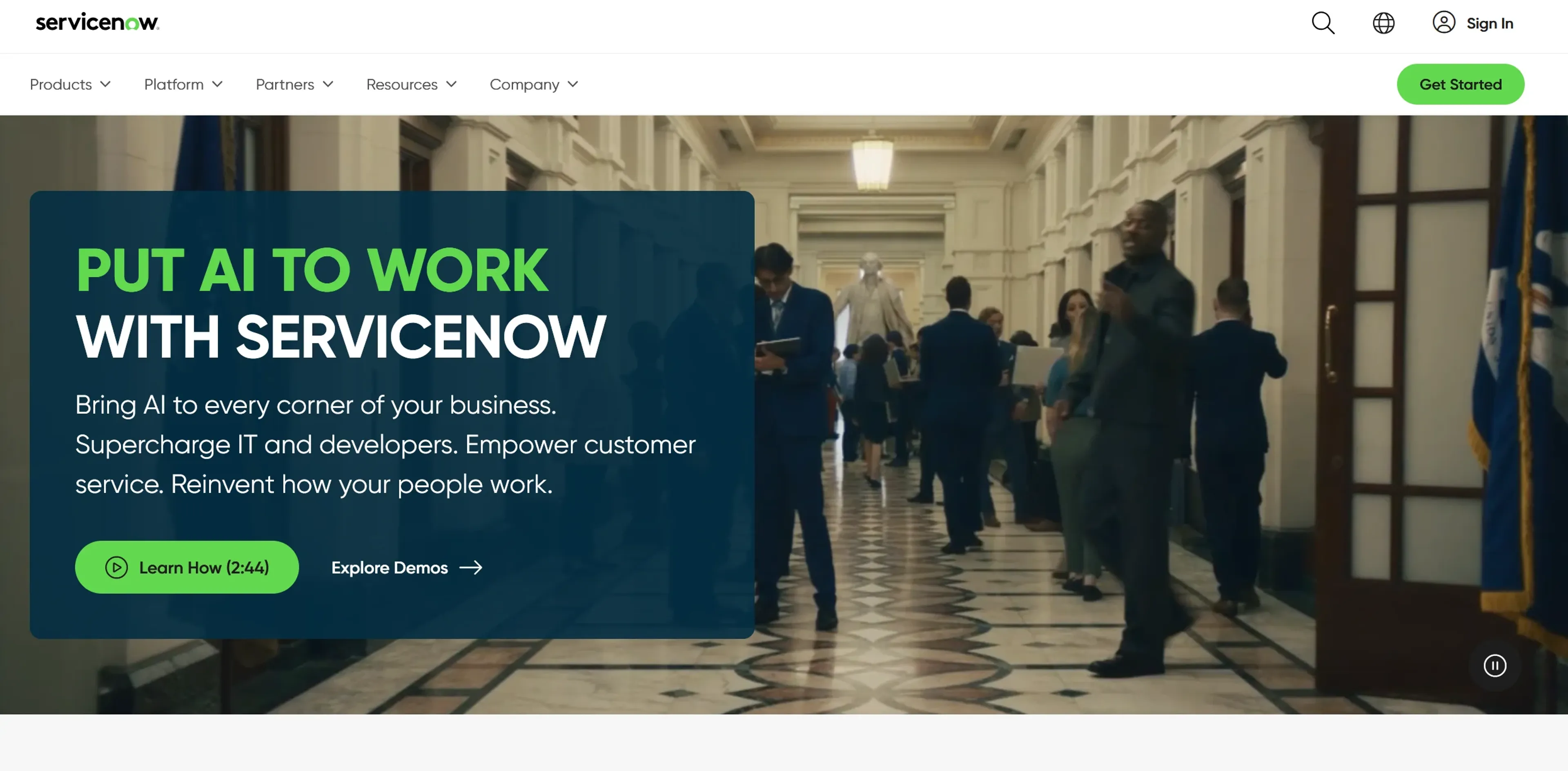 Image related to ServiceNow, an AI tool for automating workflows and business processes.