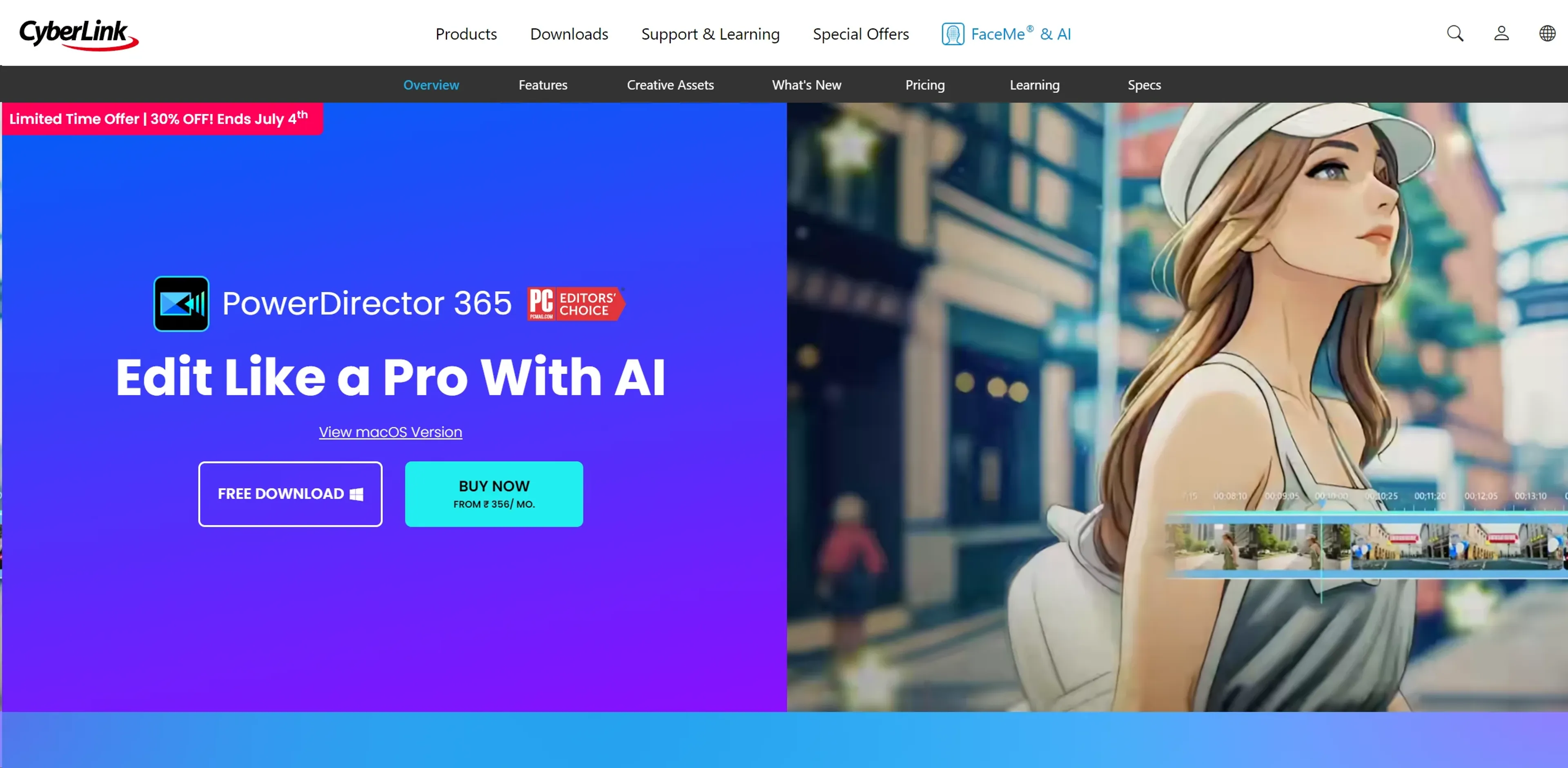 Image related to PowerDirector, an AI tool for editing and refining video content.