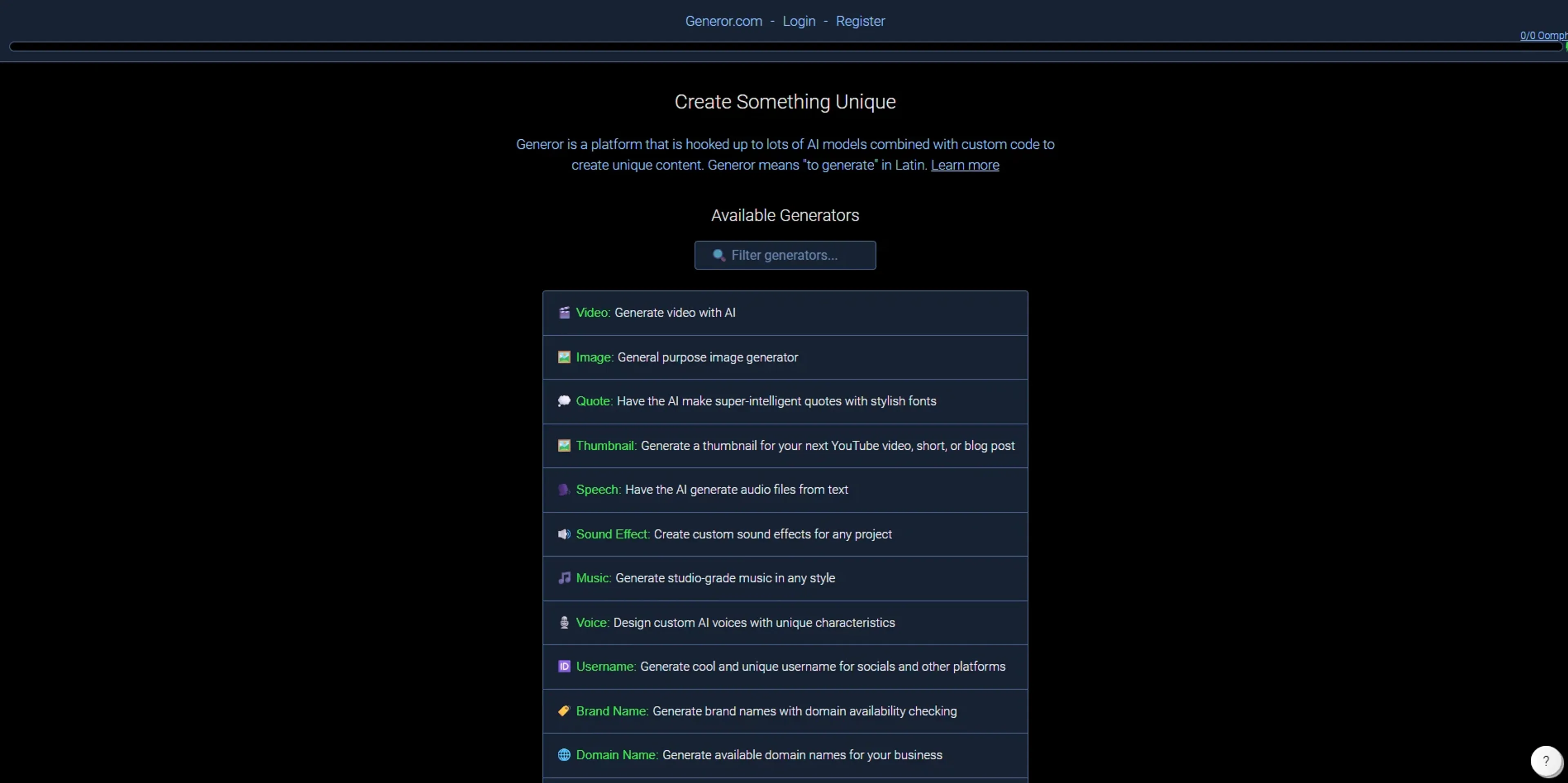 Image related to Generor, a fun AI tool for creativity and entertainment.