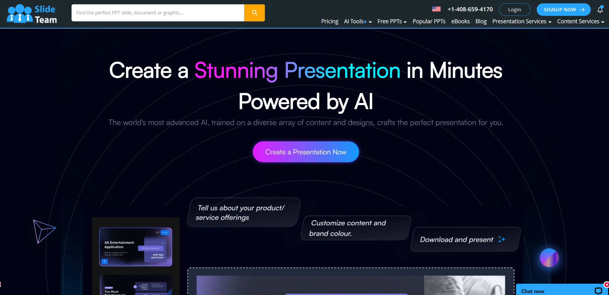 SlideTeam AI Presentation Generator manual_2 screenshot