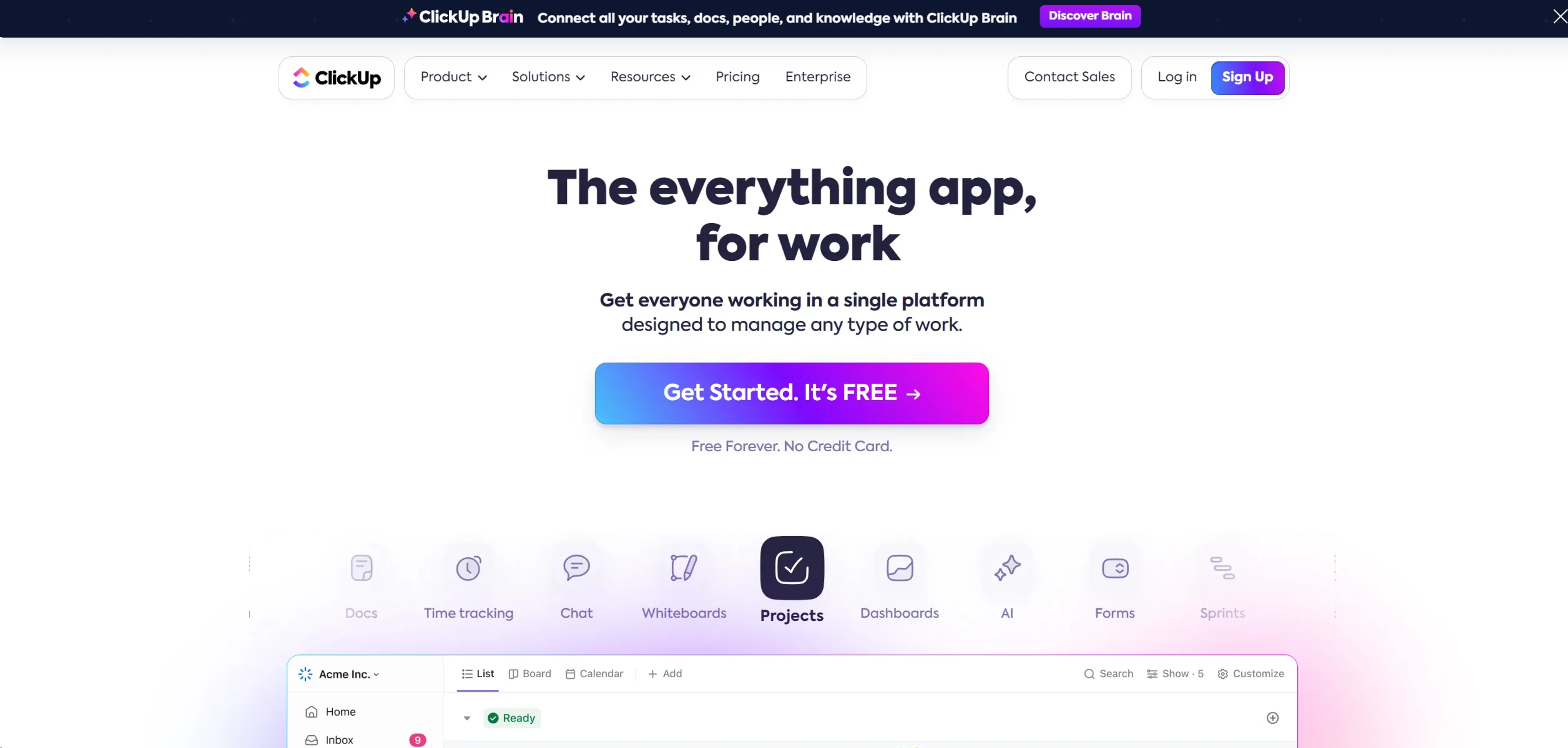 Image related to ClickUp, an AI tool for managing projects and team workflows.