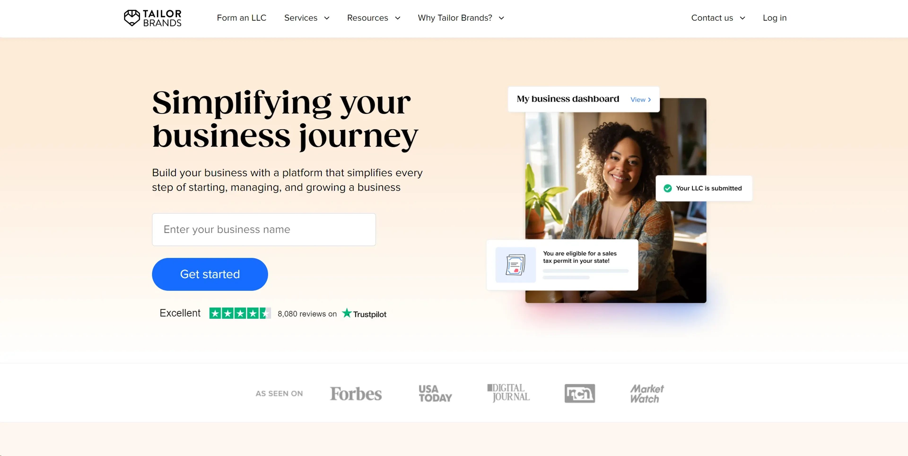 Image related to Tailor Brands, an AI tool for helping startups build and grow efficiently.