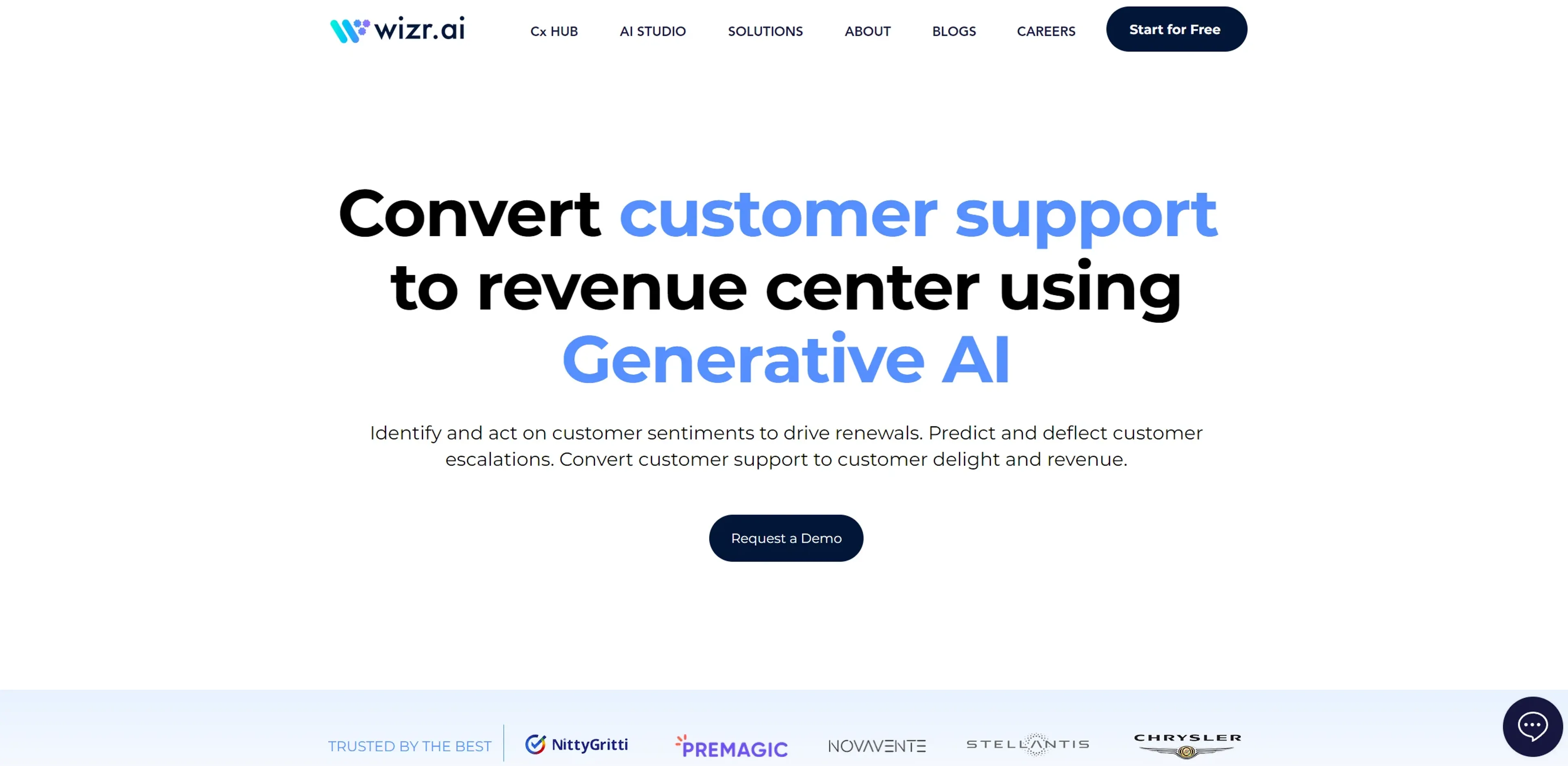 Image related to Wizr.ai, an AI tool for automating customer service and support.