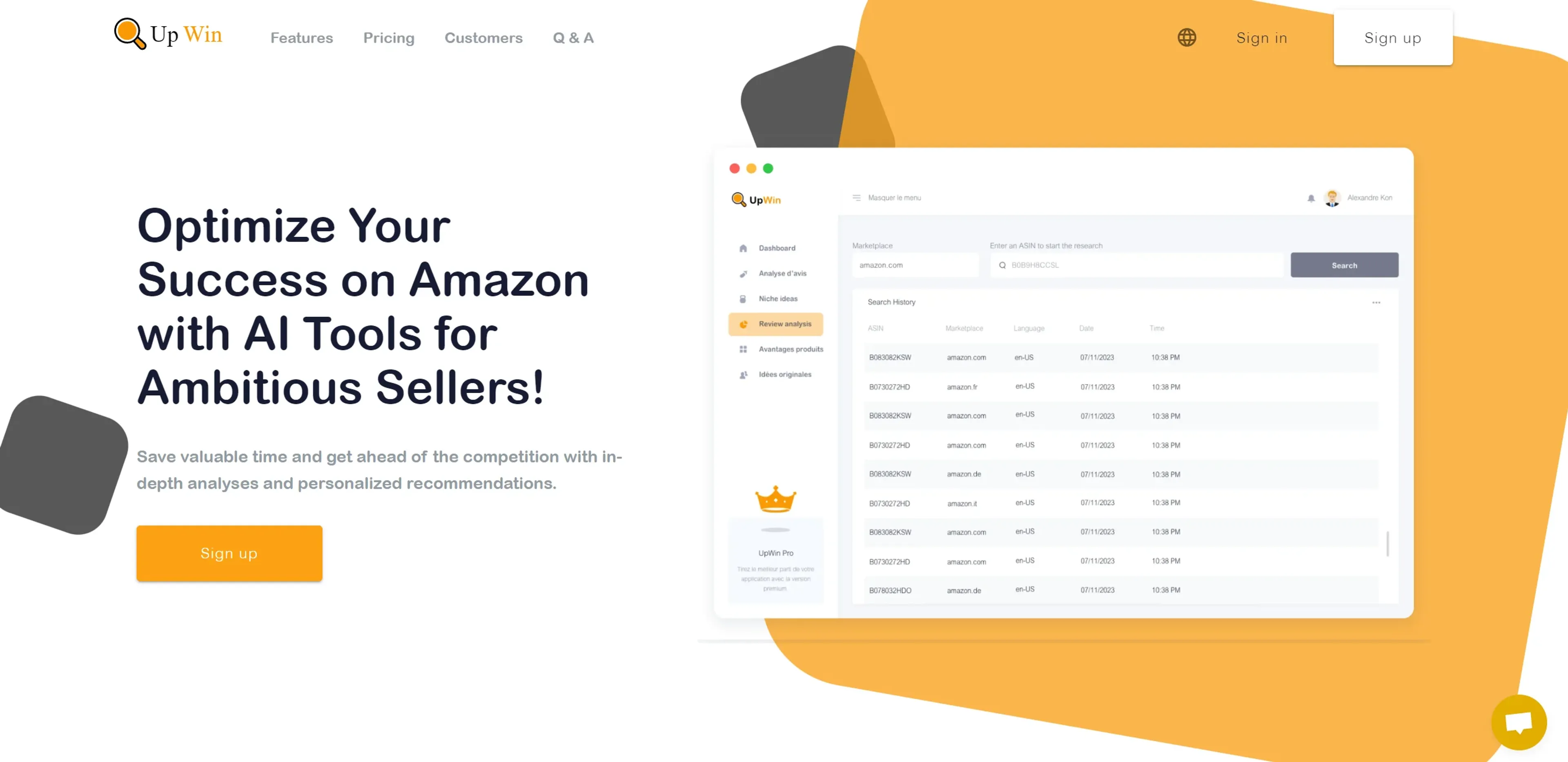 Image related to UpWin, an AI tool for enhancing online store management and sales.