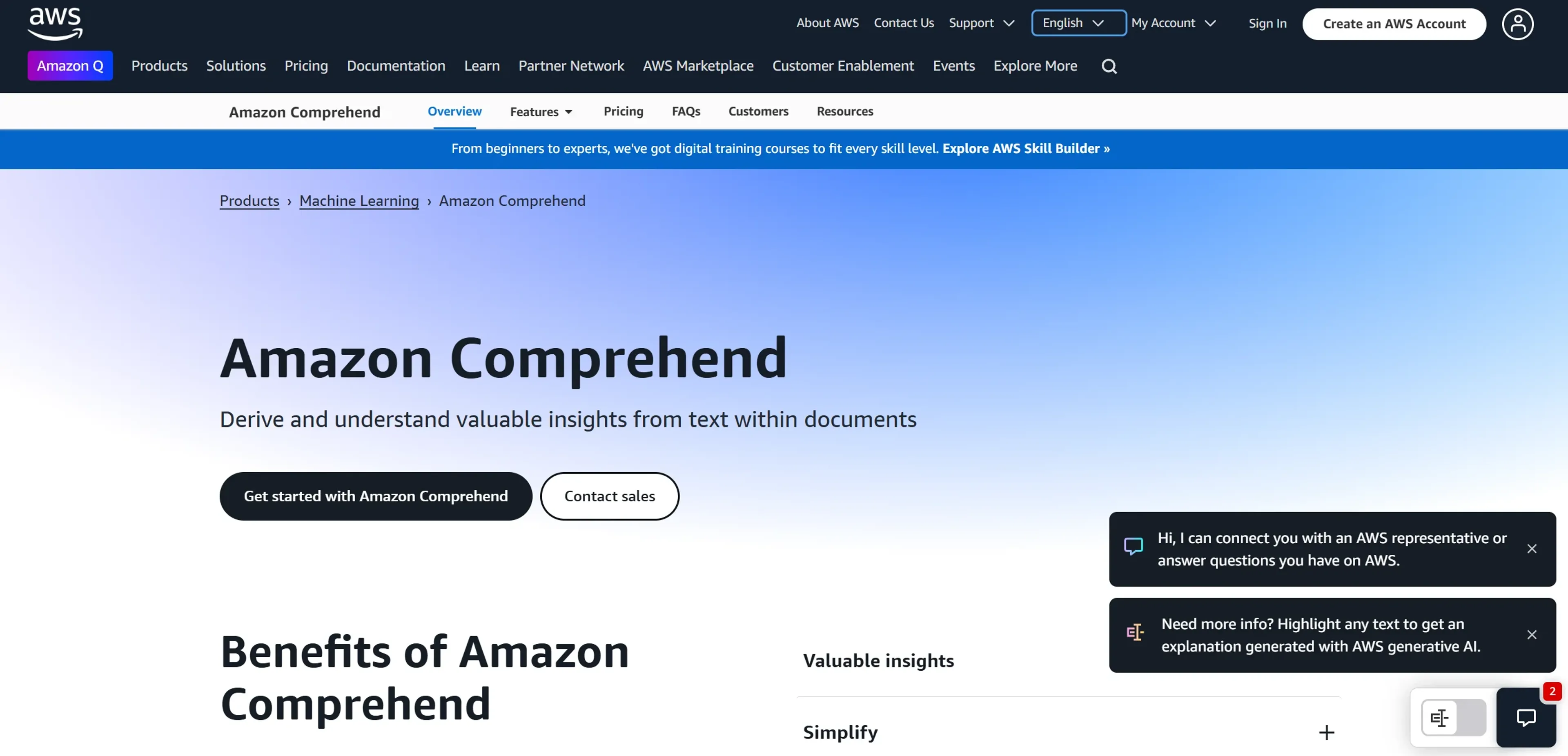 Image related to Amazon Comprehend, an AI tool for automating customer service and support.