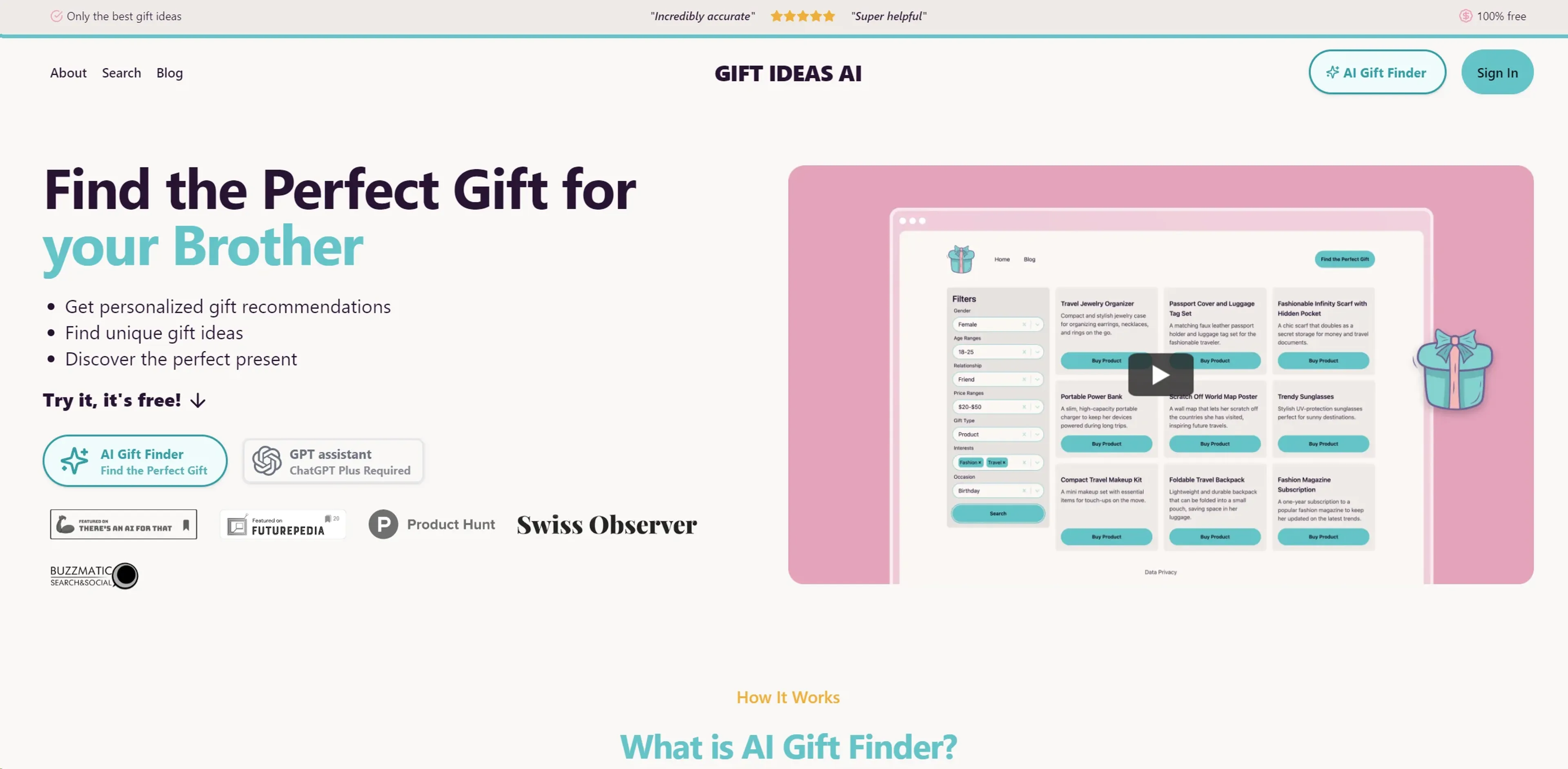 Image related to Gift Ideas AI, an AI tool for generating personalized gift ideas.